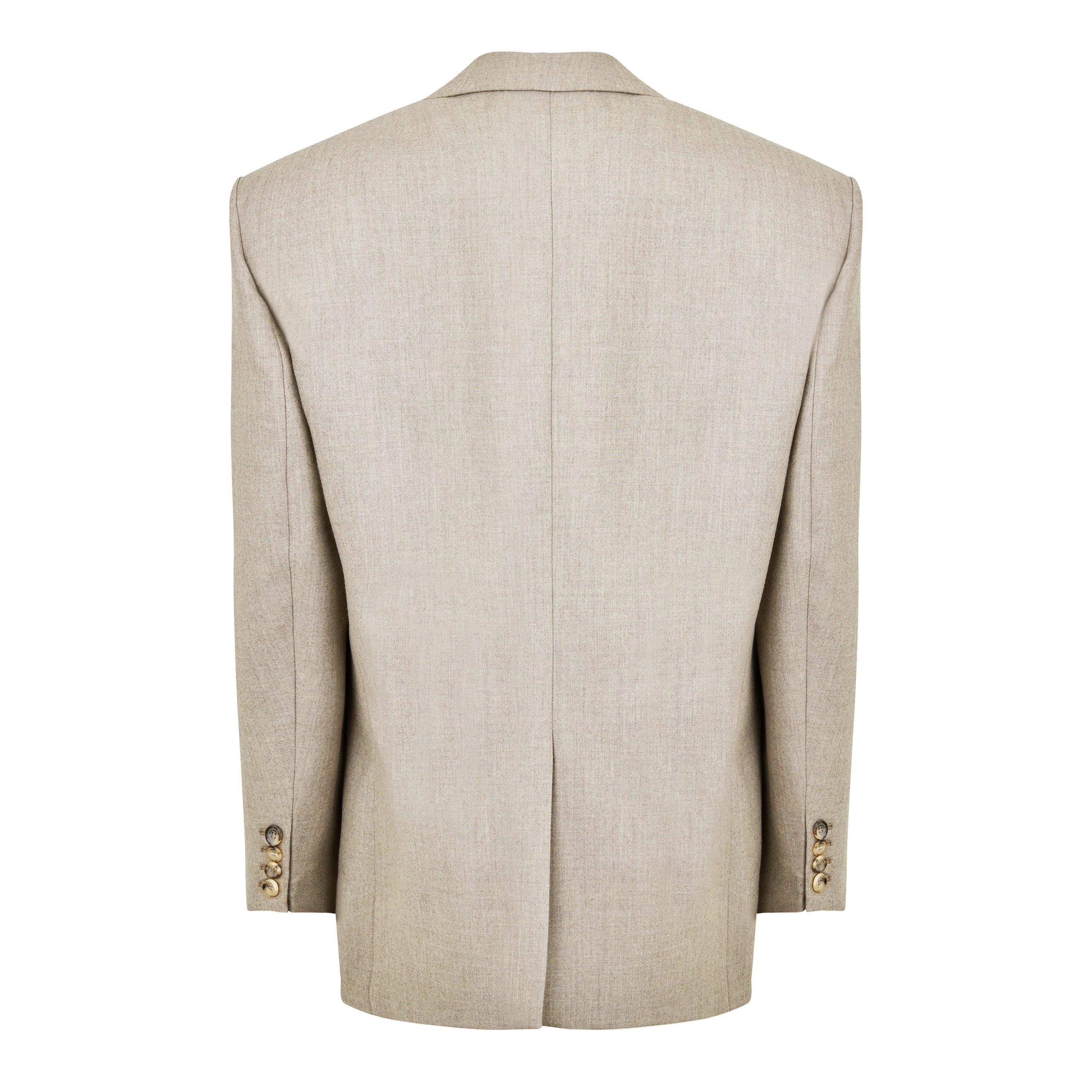 Taupe - Magda Butrym - Women's Classic Cashmere Long Sleeve Oversized Blazer - 6