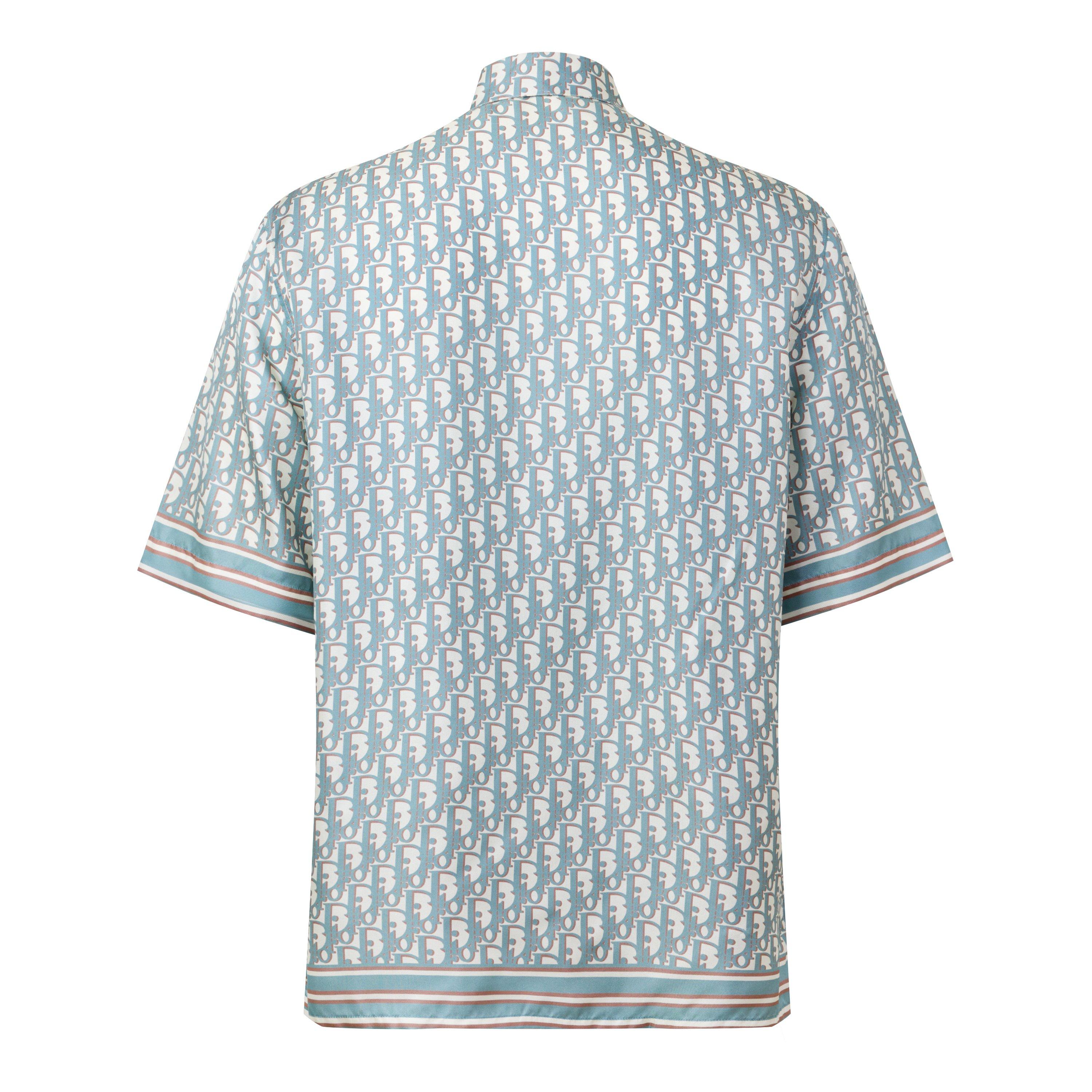 BEIGE - DIOR - Men's CD Oblique All-Over Short-Sleeve Patterned Shirt - 2