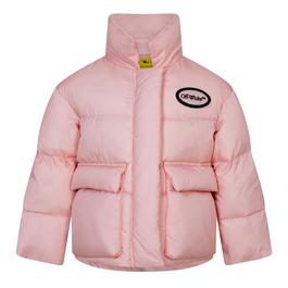 Off White Arrows Quilted Short Puffer