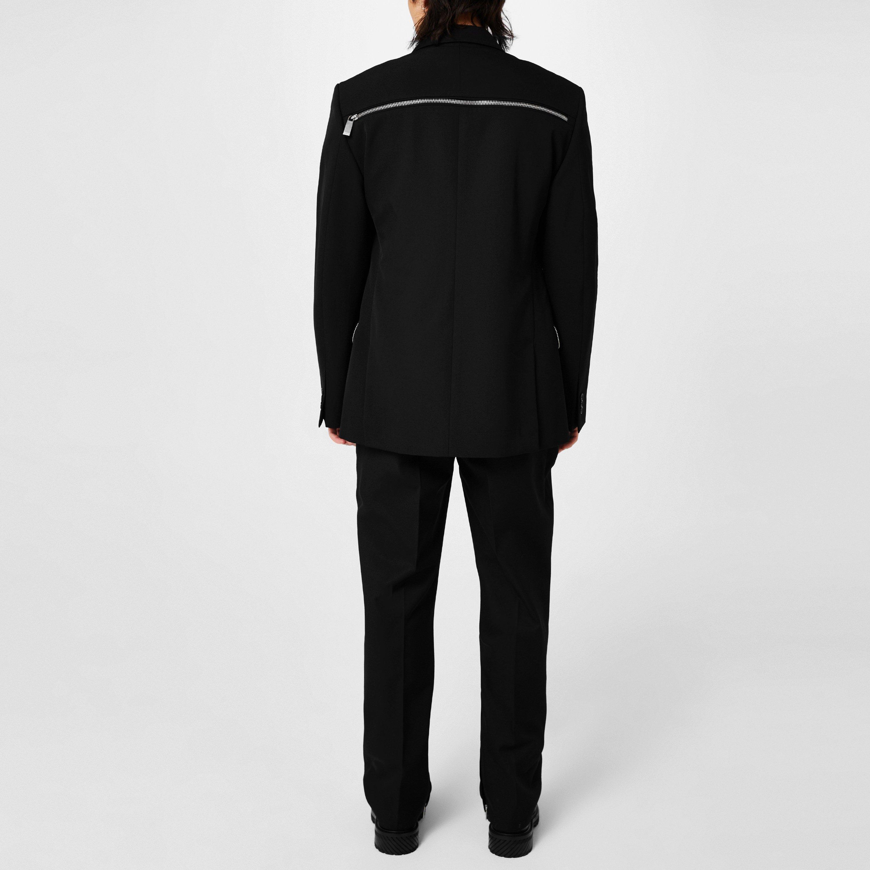  Black Black - Off White - Men's Zipped Coach Jacket - 2