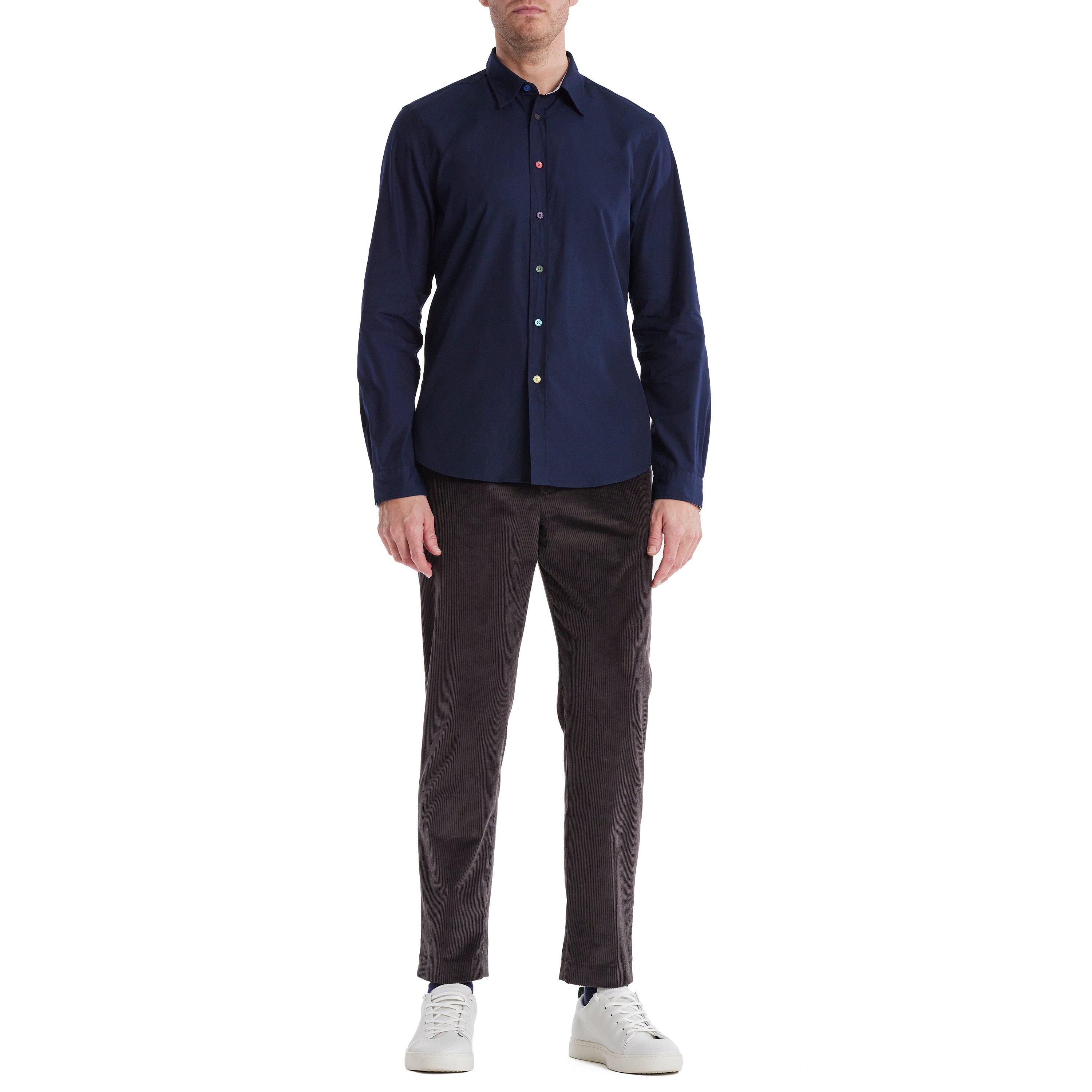 Navy 48 - PS Paul Smith - Multi Poplin Shirt - 6