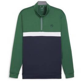 Puma Pure Colour Block Golf Quarter Zip Mens