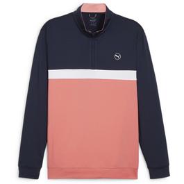 Puma Pure Colour Block Golf Quarter Zip Mens