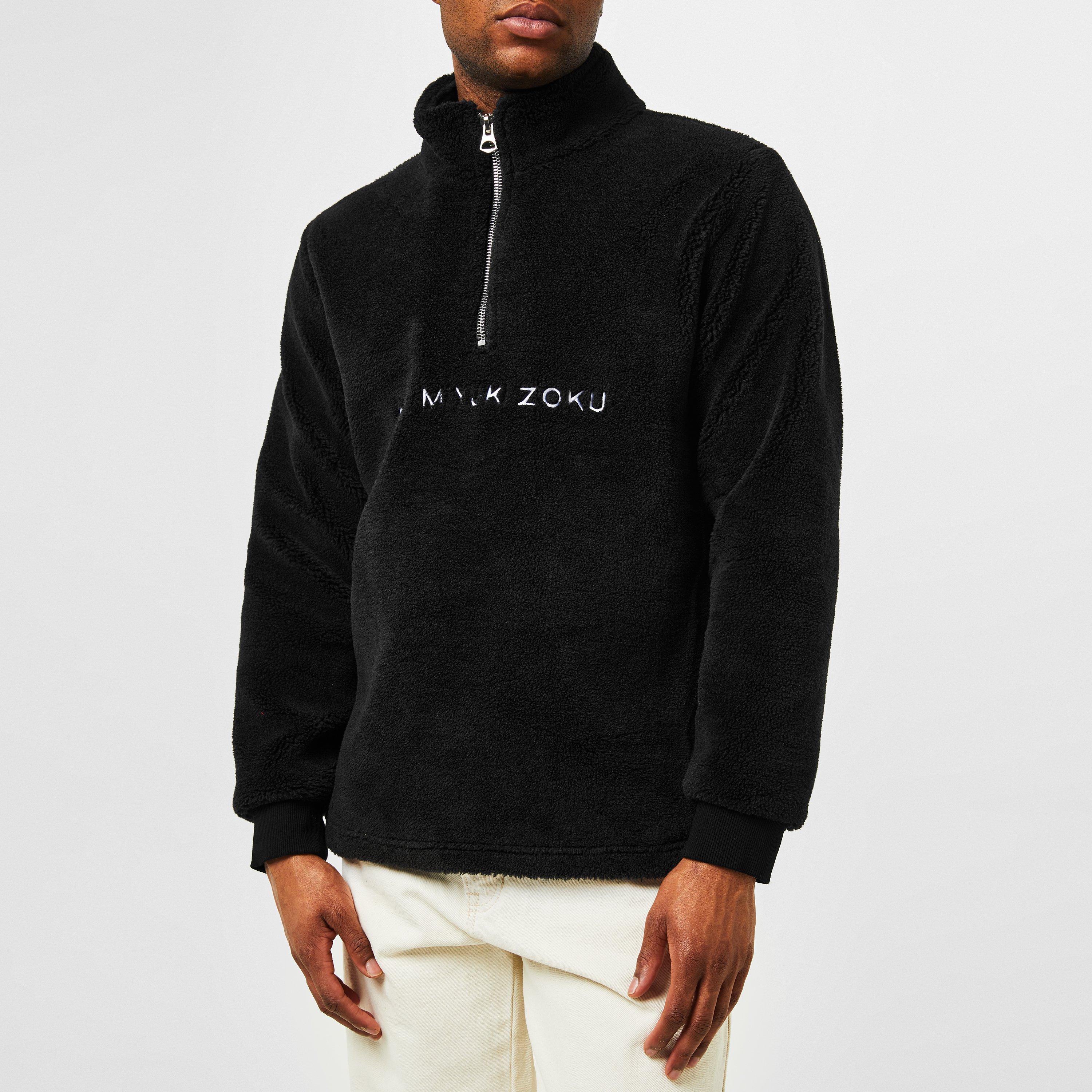 Black - MKI MIYUKI ZOKU - V2 Sherpa Quarter Zip Top - 1