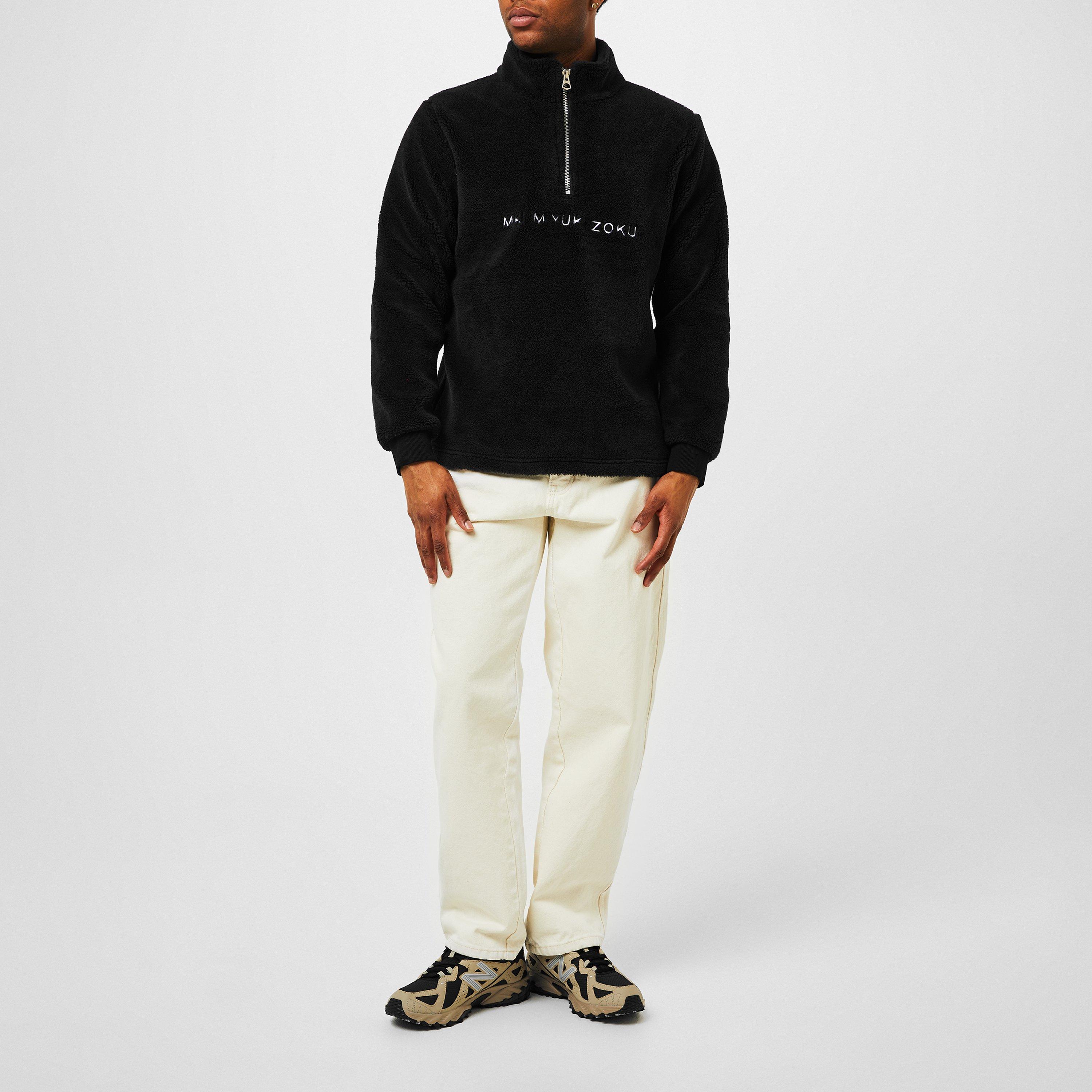 Black - MKI MIYUKI ZOKU - V2 Sherpa Quarter Zip Top - 3