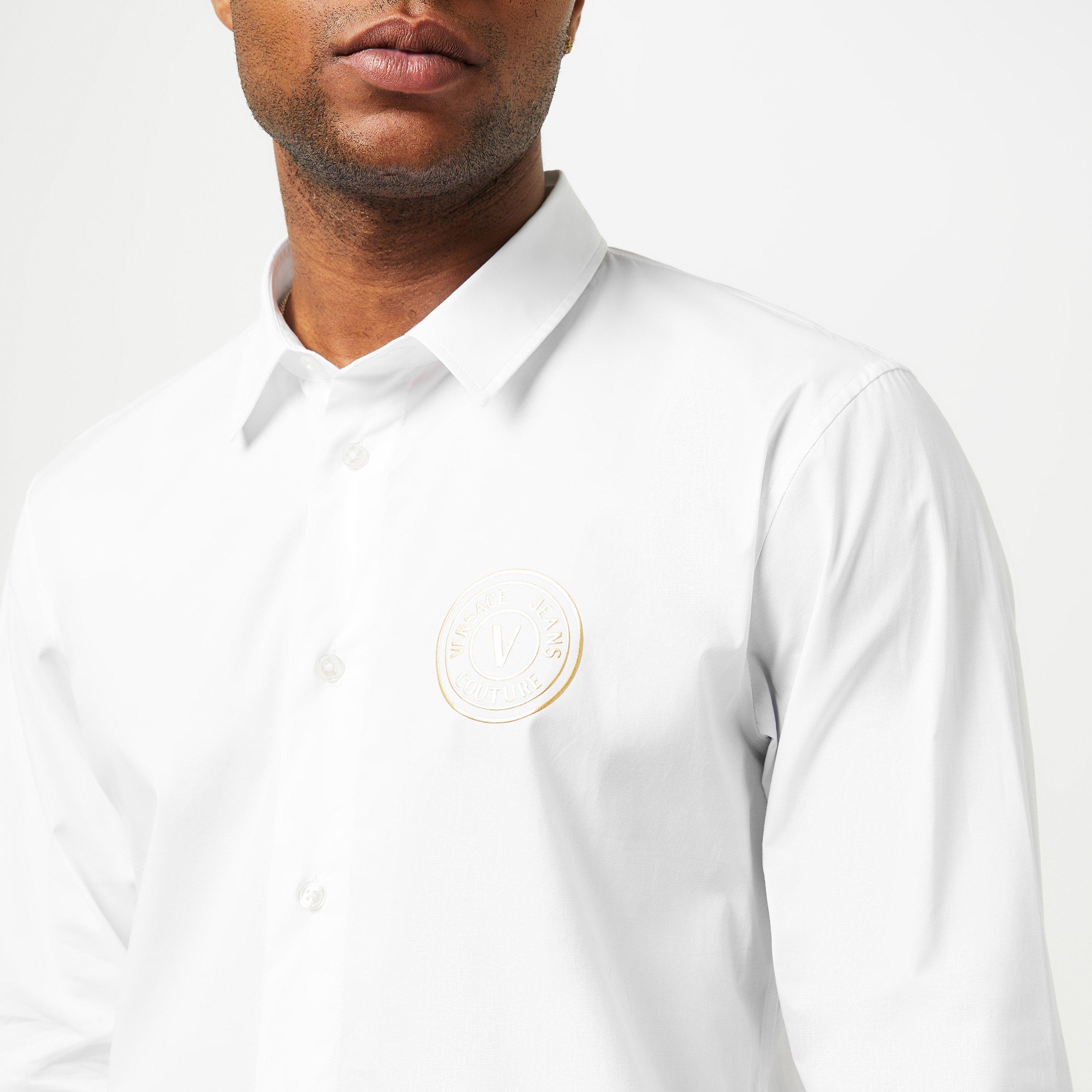 White 003 - Versace Jeans Couture - Logo Long Sleeve Shirt - 3