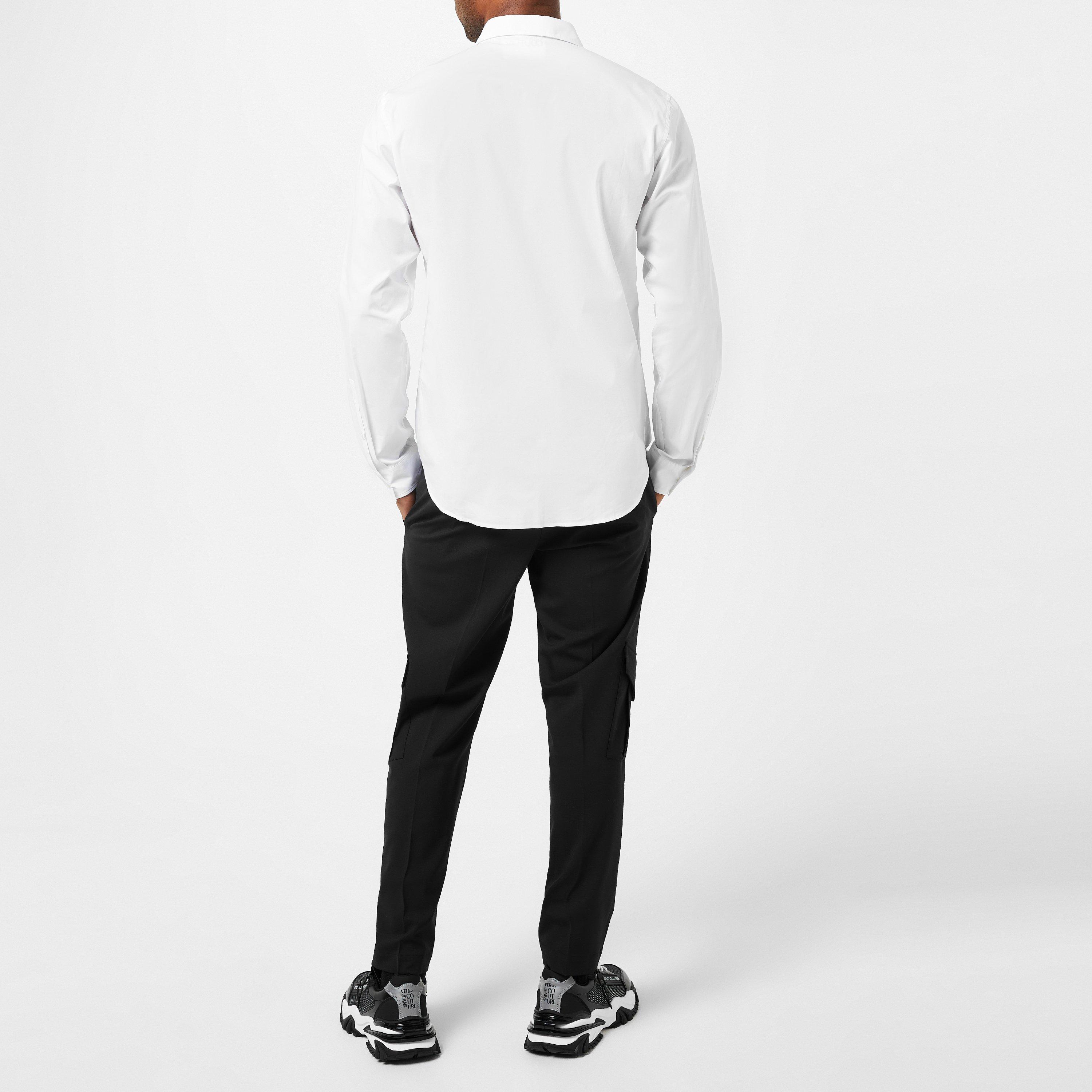 White 003 - Versace Jeans Couture - Logo Long Sleeve Shirt - 4