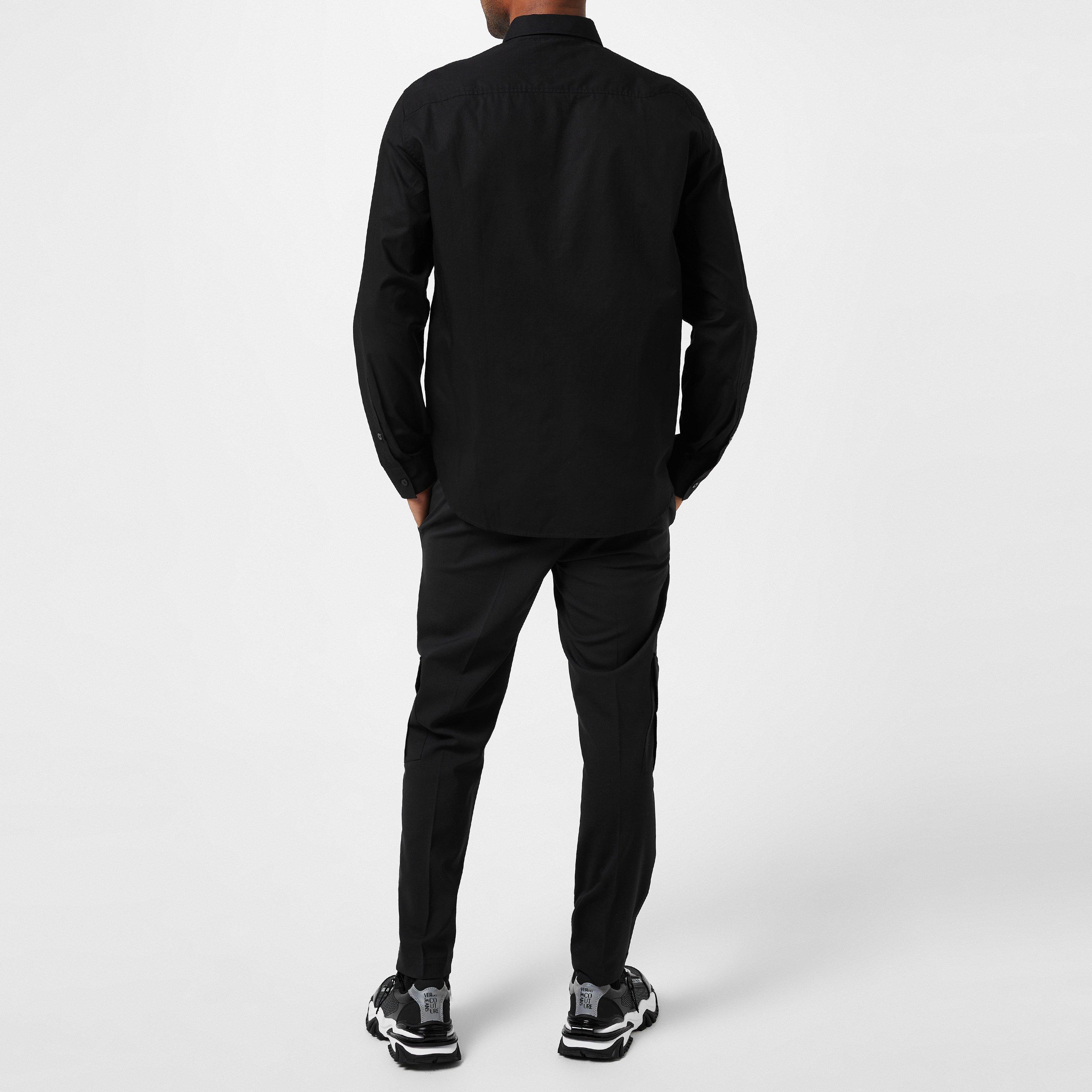 Black 899 - Versace Jeans Couture - Logo Long Sleeve Shirt - 4