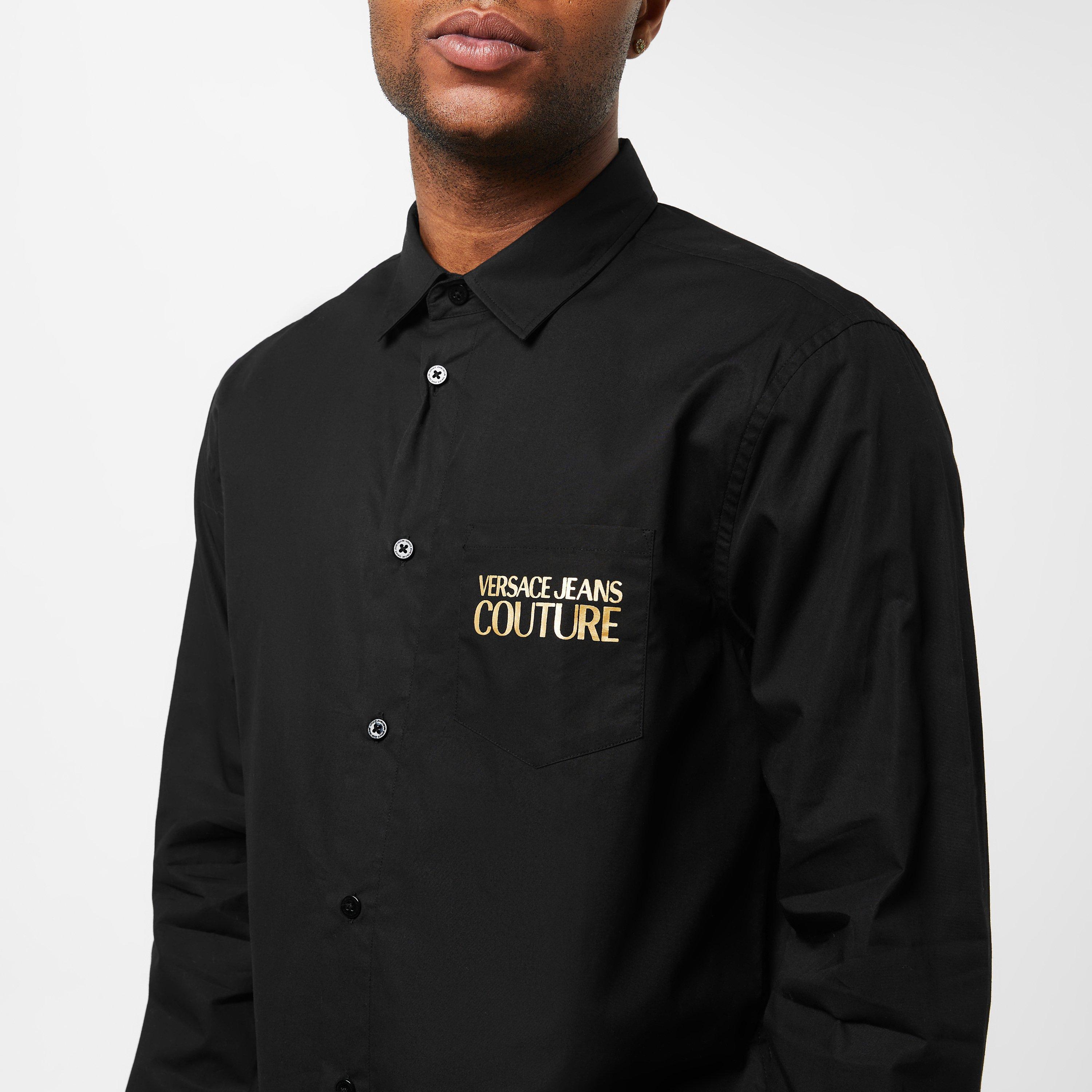 Black 899 - Versace Jeans Couture - Logo Long Sleeve Shirt - 5