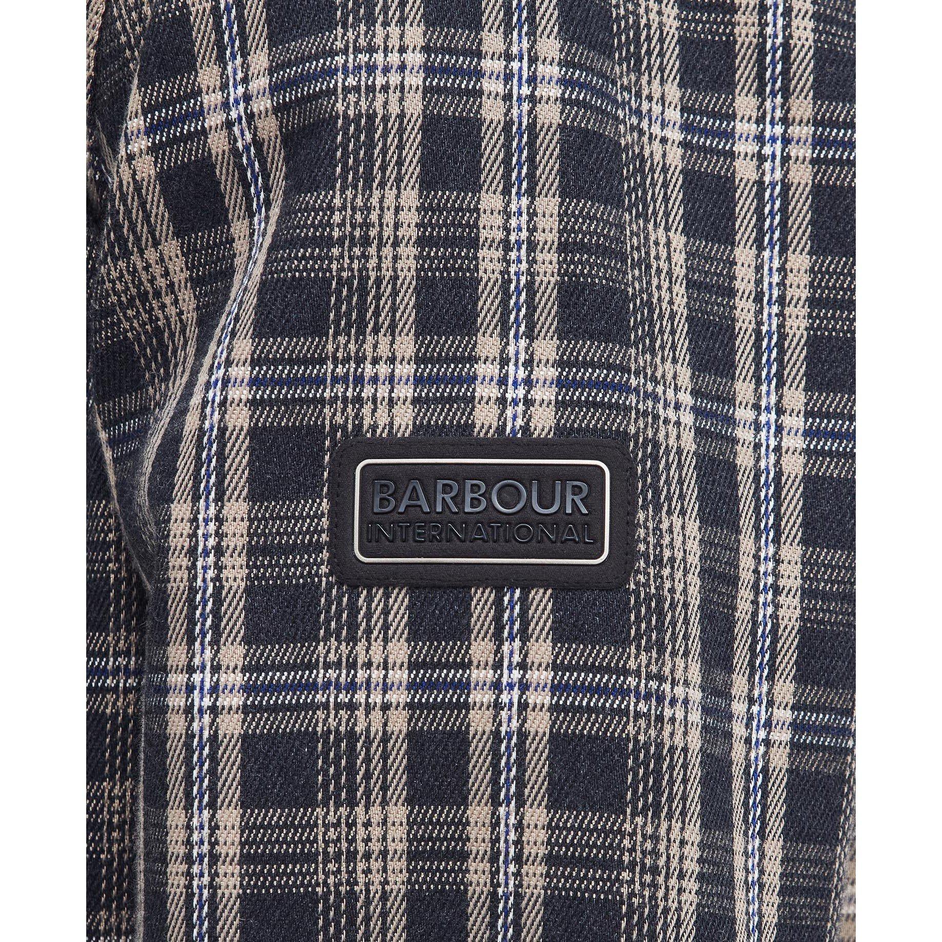 Charcoal CH91 - Barbour International - Men's Phoenix Checked Two-Way Zip Overshirt - 5