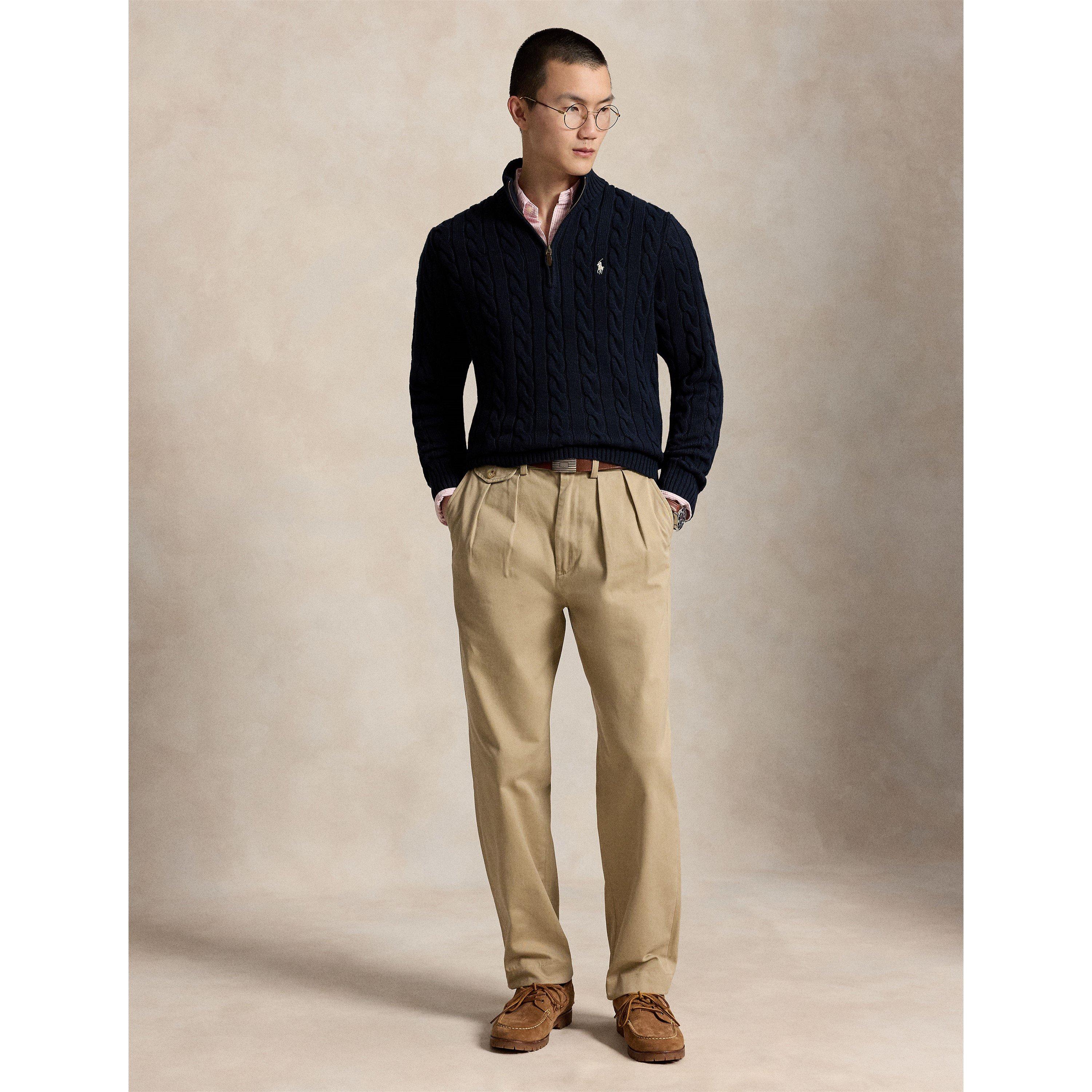 Hunter Navy - Polo Ralph Lauren - Cable Quarter Zip Knit Jumper - 6