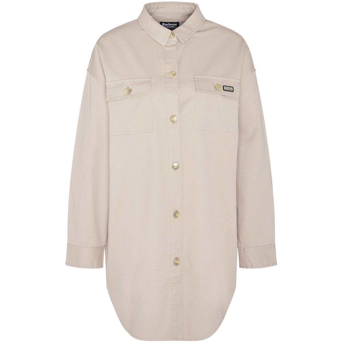 Oat - Barbour International - Women's Morgan Cotton Button-Down Overshirt - 2