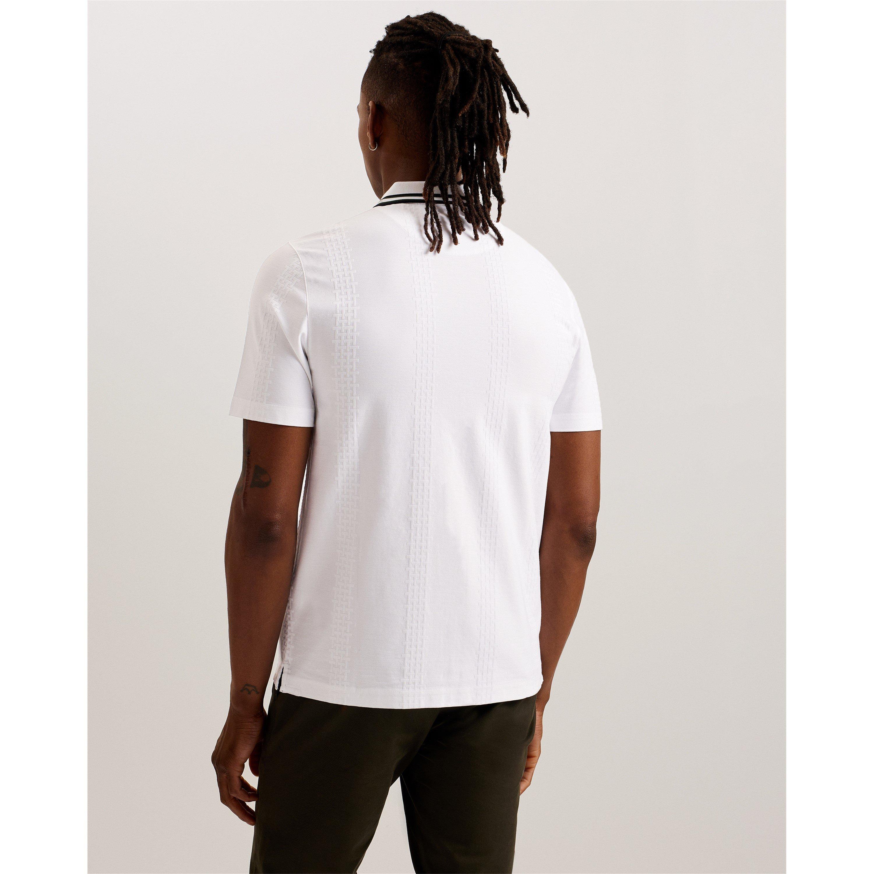 White - Ted Baker - Men's Orbite Short-Sleeve Polo Shirt - 2