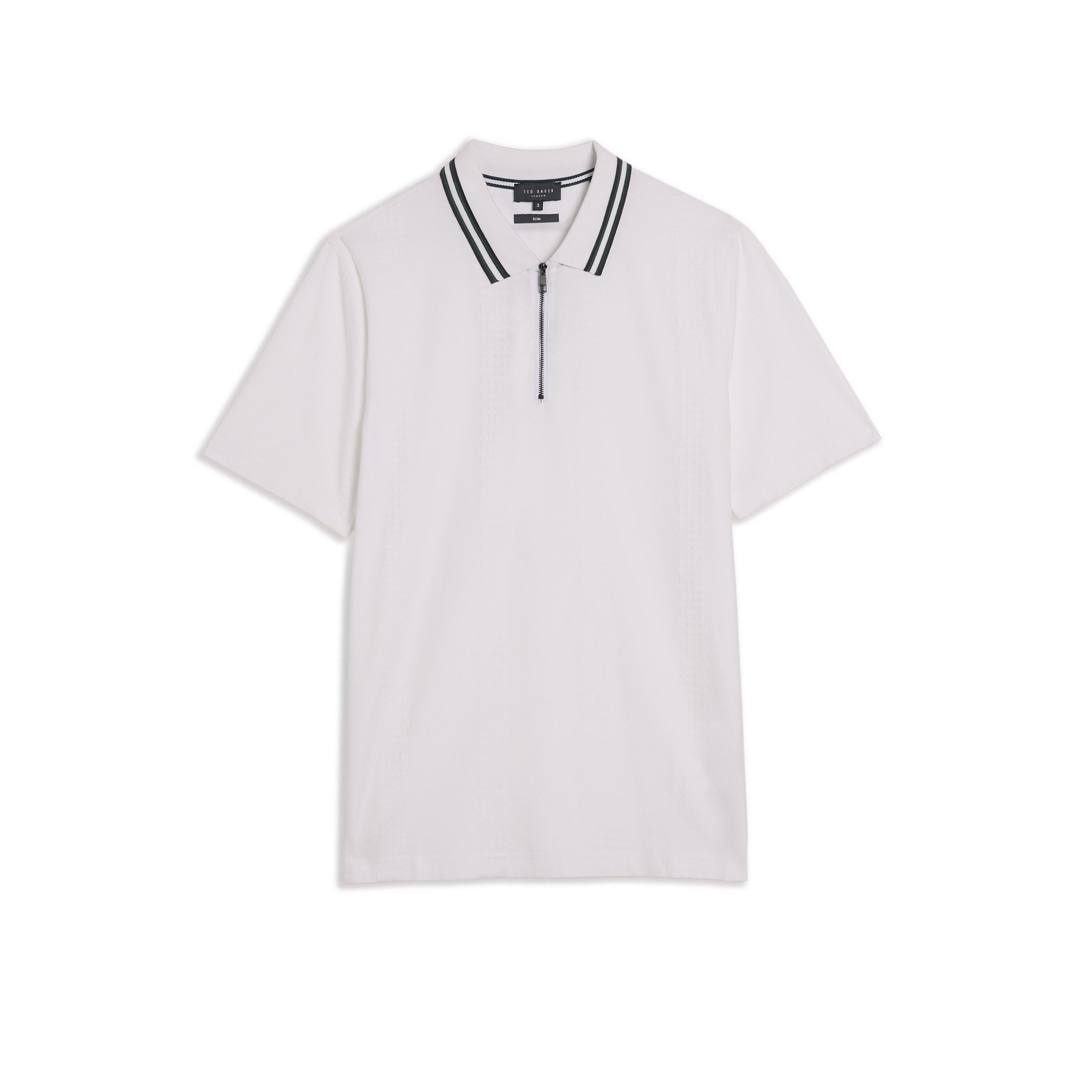 White - Ted Baker - Men's Orbite Short-Sleeve Polo Shirt - 6