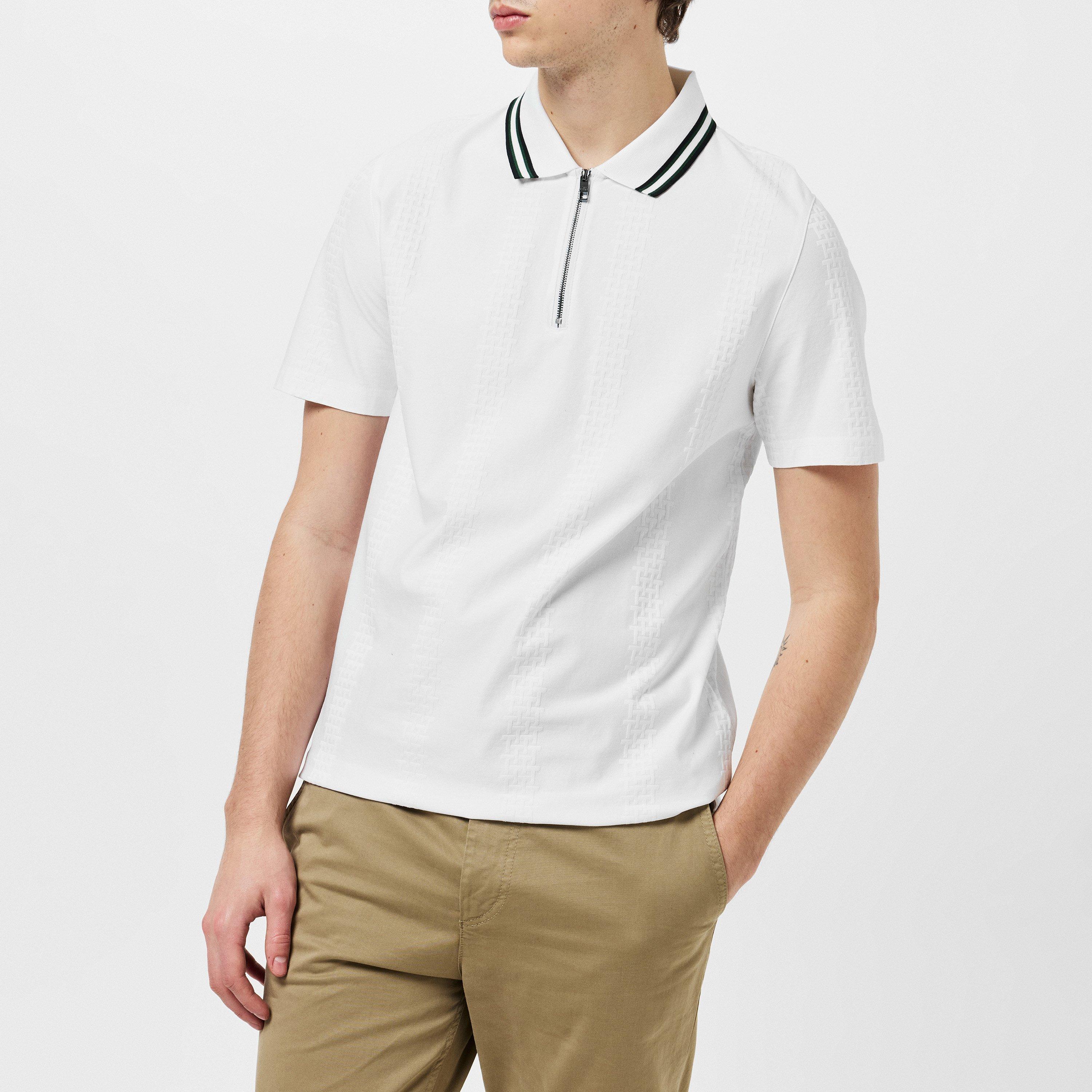 White - Ted Baker - Men's Orbite Short-Sleeve Polo Shirt - 3