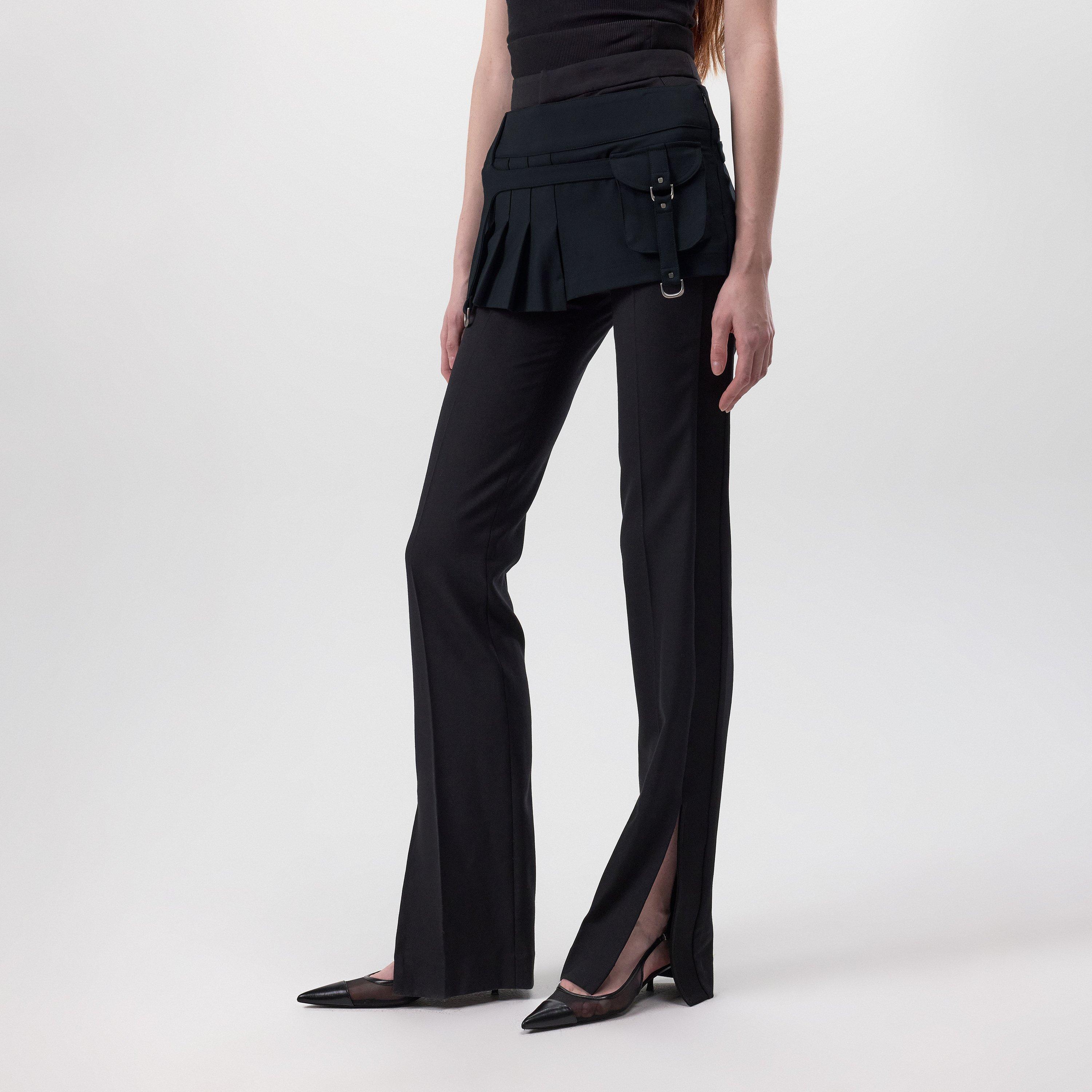 Black - Off White - Women's Cargo Mini Skirt - 2