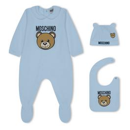 Moschino Bear All In One 3 Piece Set Baby Boys