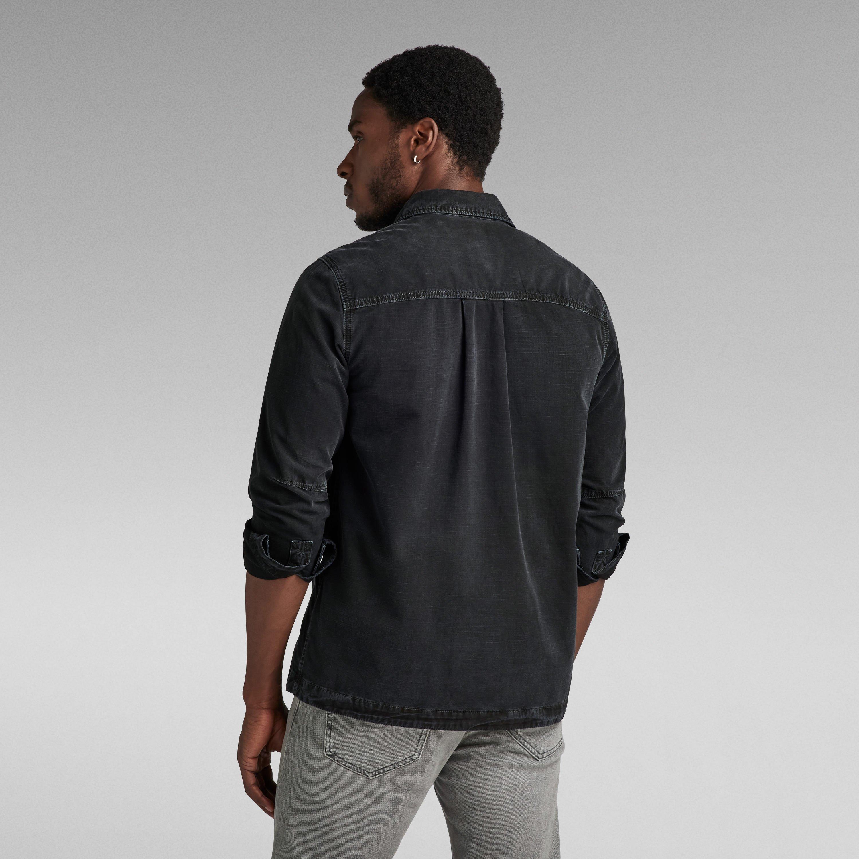 FADED MOONLE - G Star - Men's One Pocket Long-Sleeve Oxford Shirt - 3