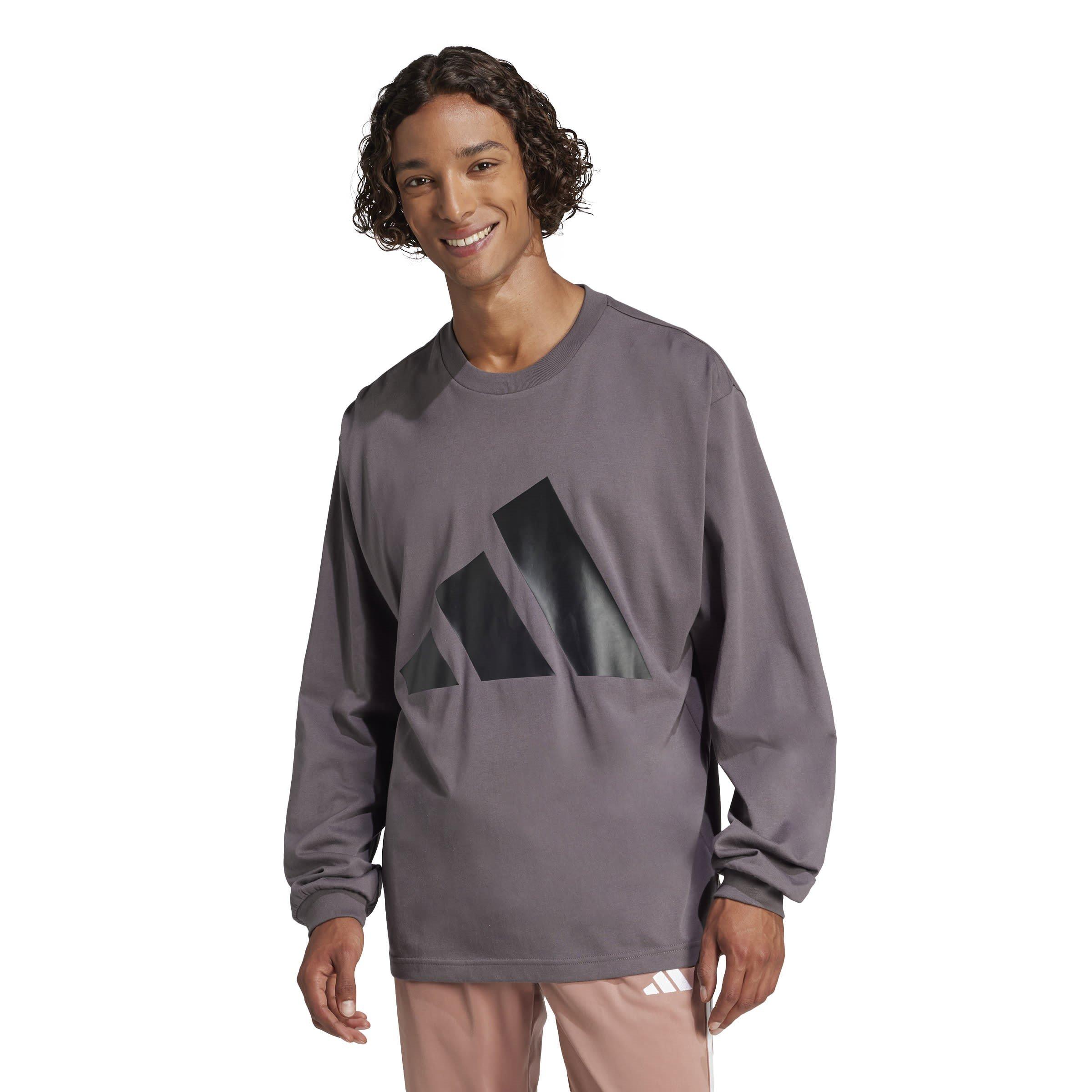 Grey Strata/Blk - adidas - Essentials Mens Long Sleeve T Shirt - 2