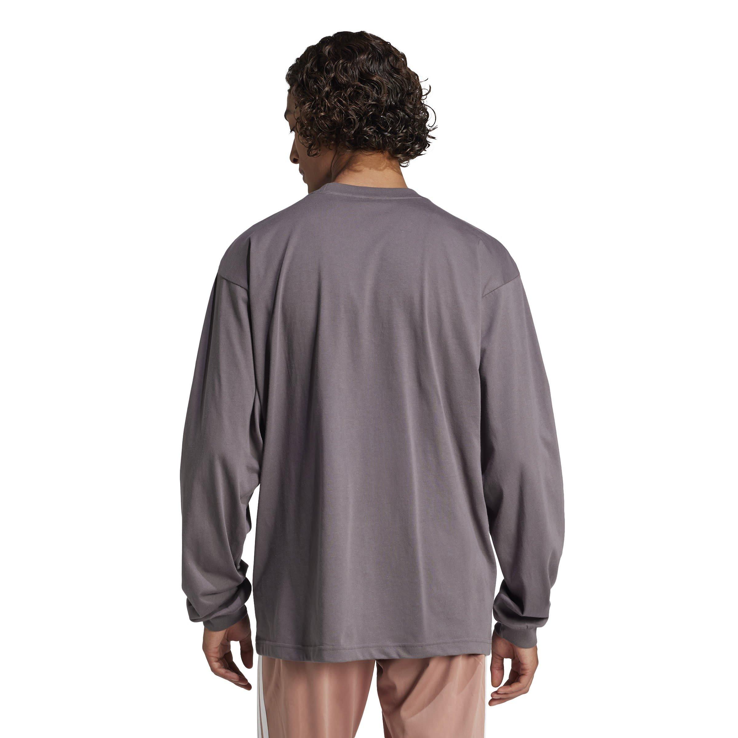 Grey Strata/Blk - adidas - Essentials Mens Long Sleeve T Shirt - 3