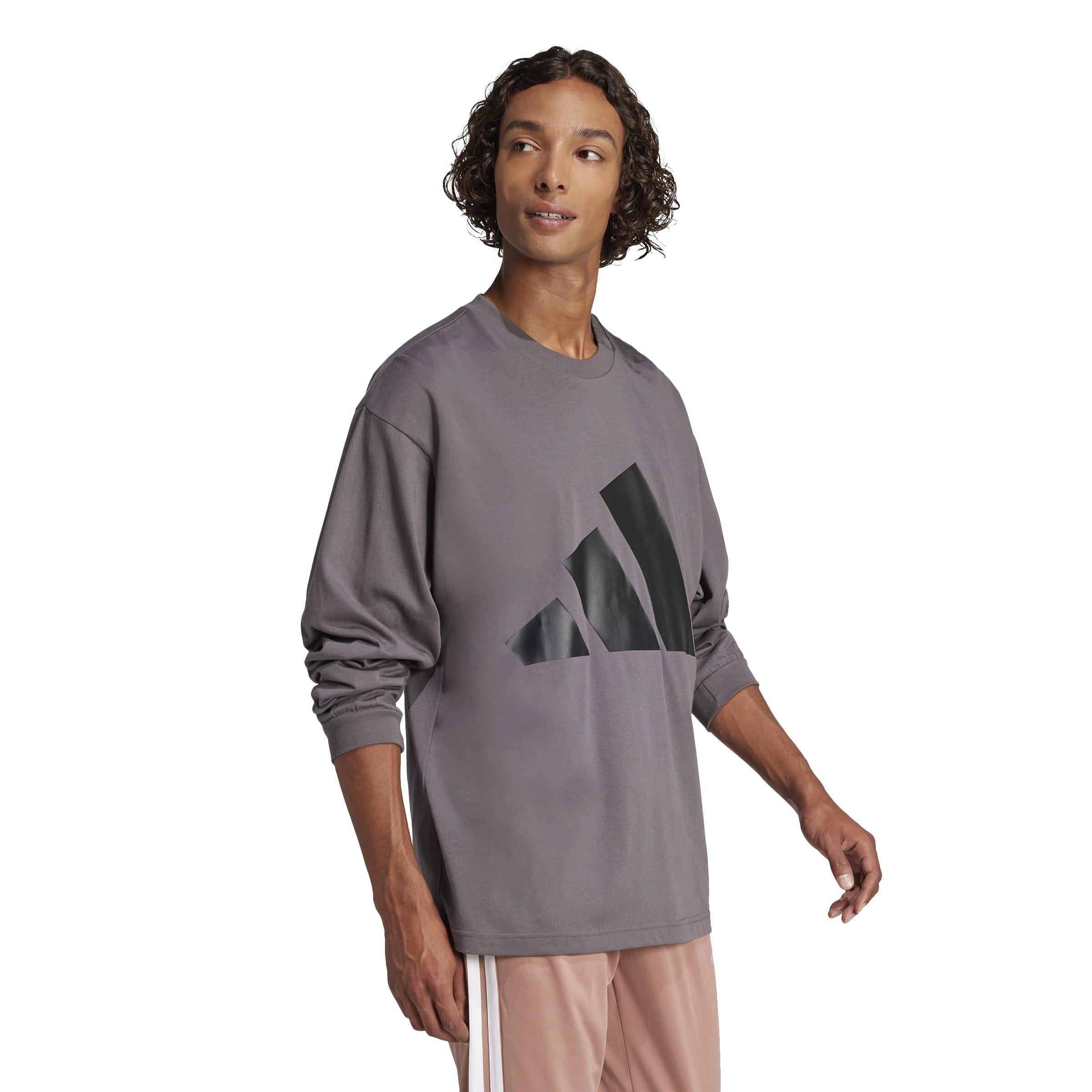 Grey Strata/Blk - adidas - Essentials Mens Long Sleeve T Shirt - 4