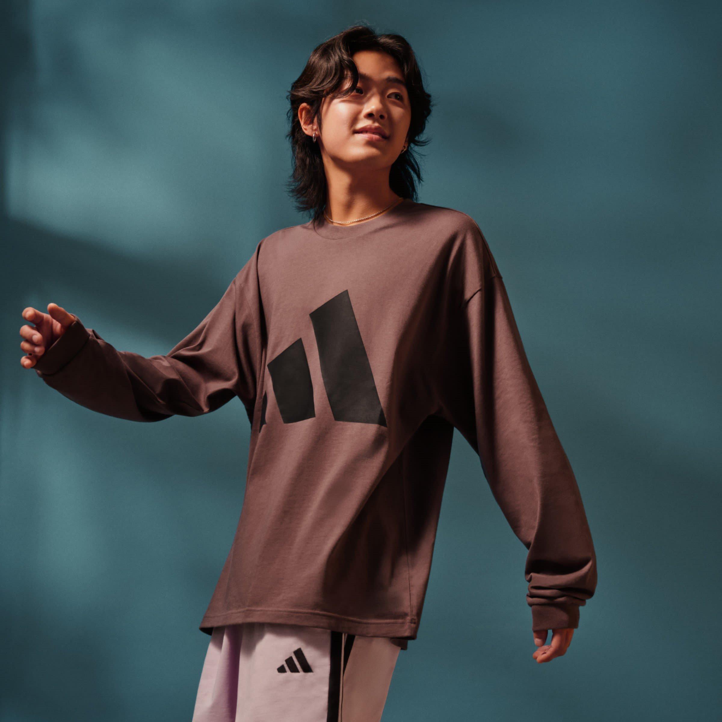 Grey Strata/Blk - adidas - Essentials Mens Long Sleeve T Shirt - 7