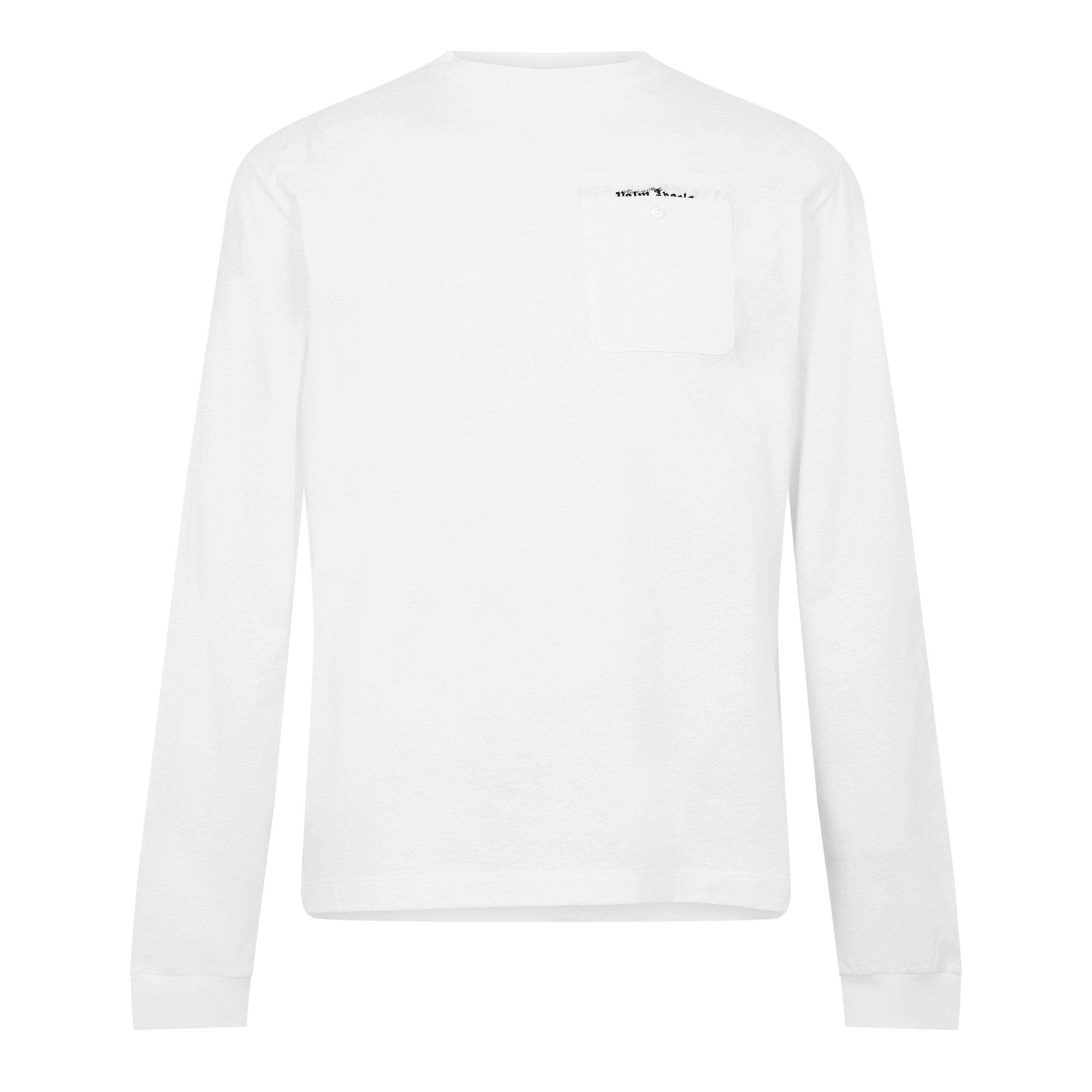 White - Palm Angels - Long Sleeve Logo T-Shirt - 6