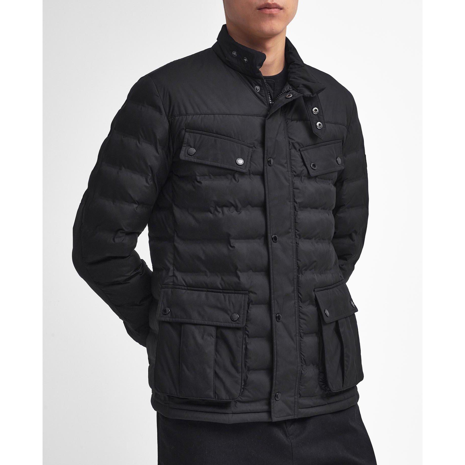 Black BK11 - Barbour International - Men's Welded Ariel Short Puffer Jacket - 6