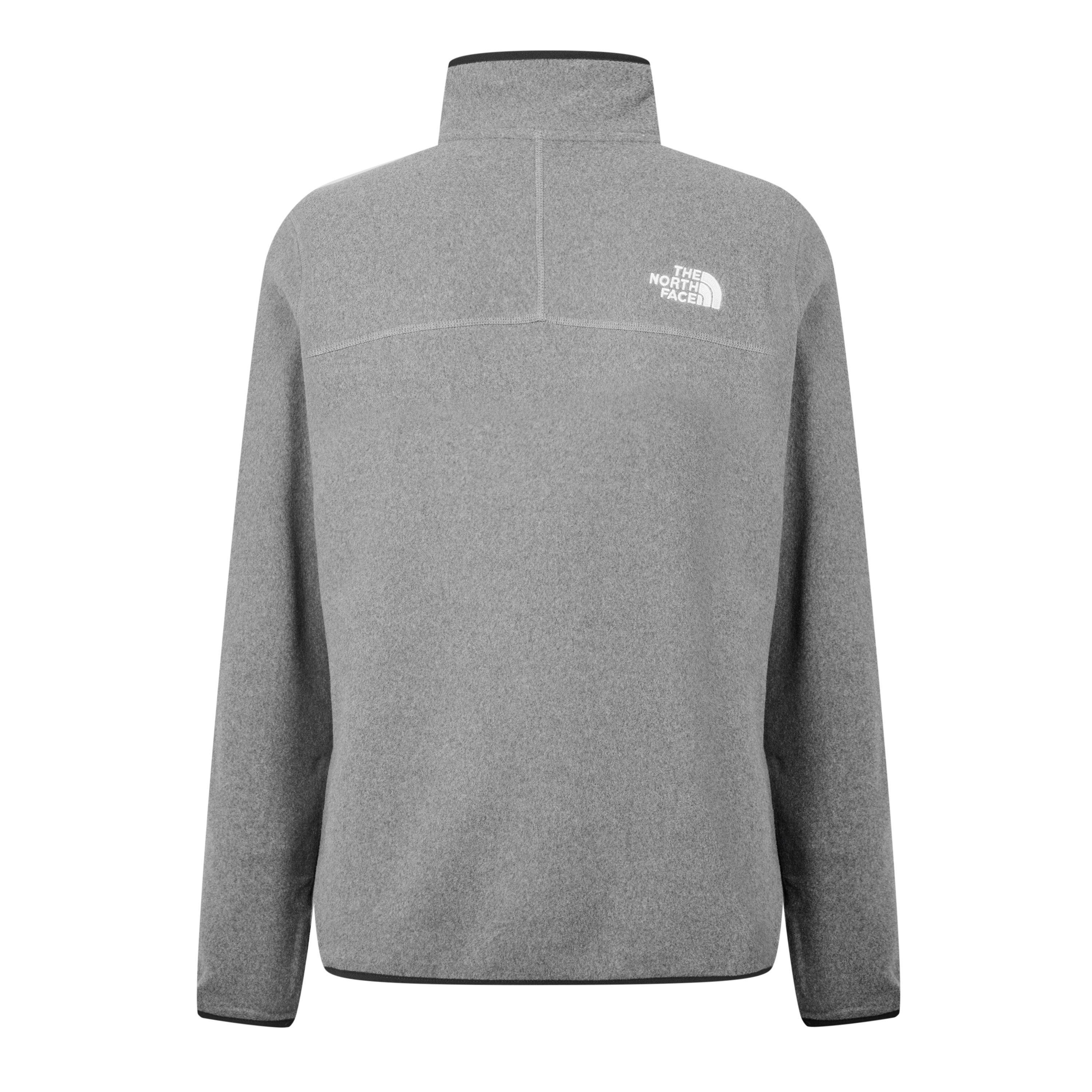 TNF Mid Grey - The North Face - 100 Glacier Quarter Zip Fleece Mens - 2