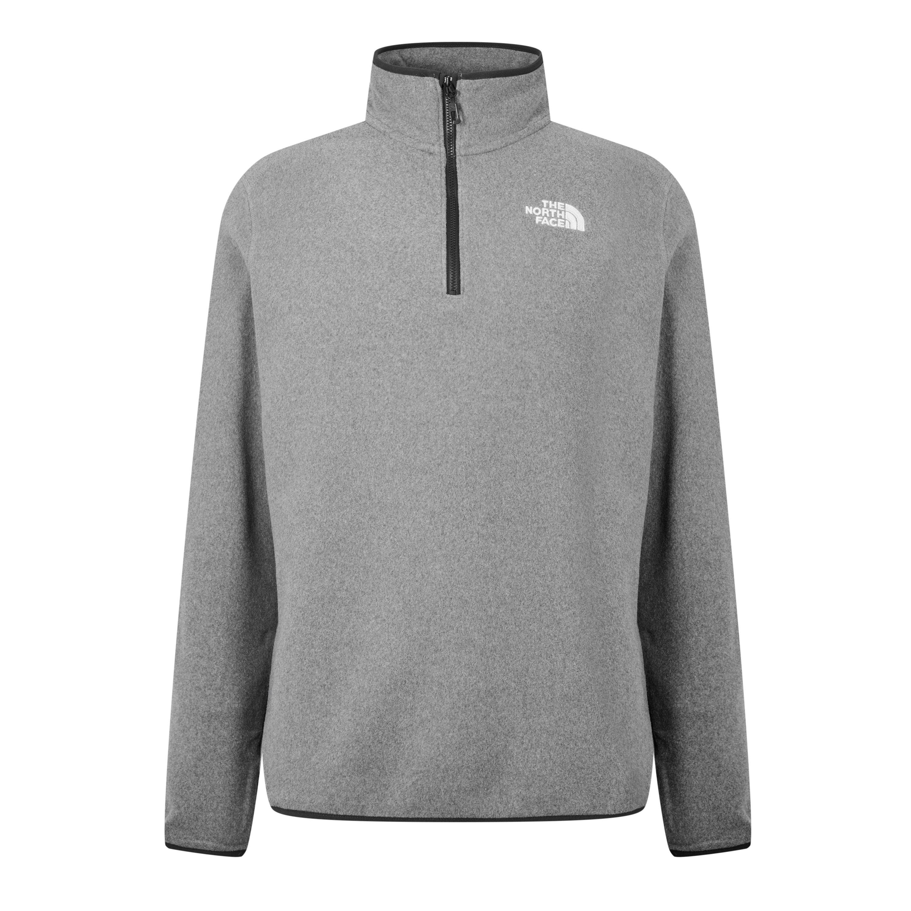 TNF Mid Grey - The North Face - 100 Glacier Quarter Zip Fleece Mens - 7