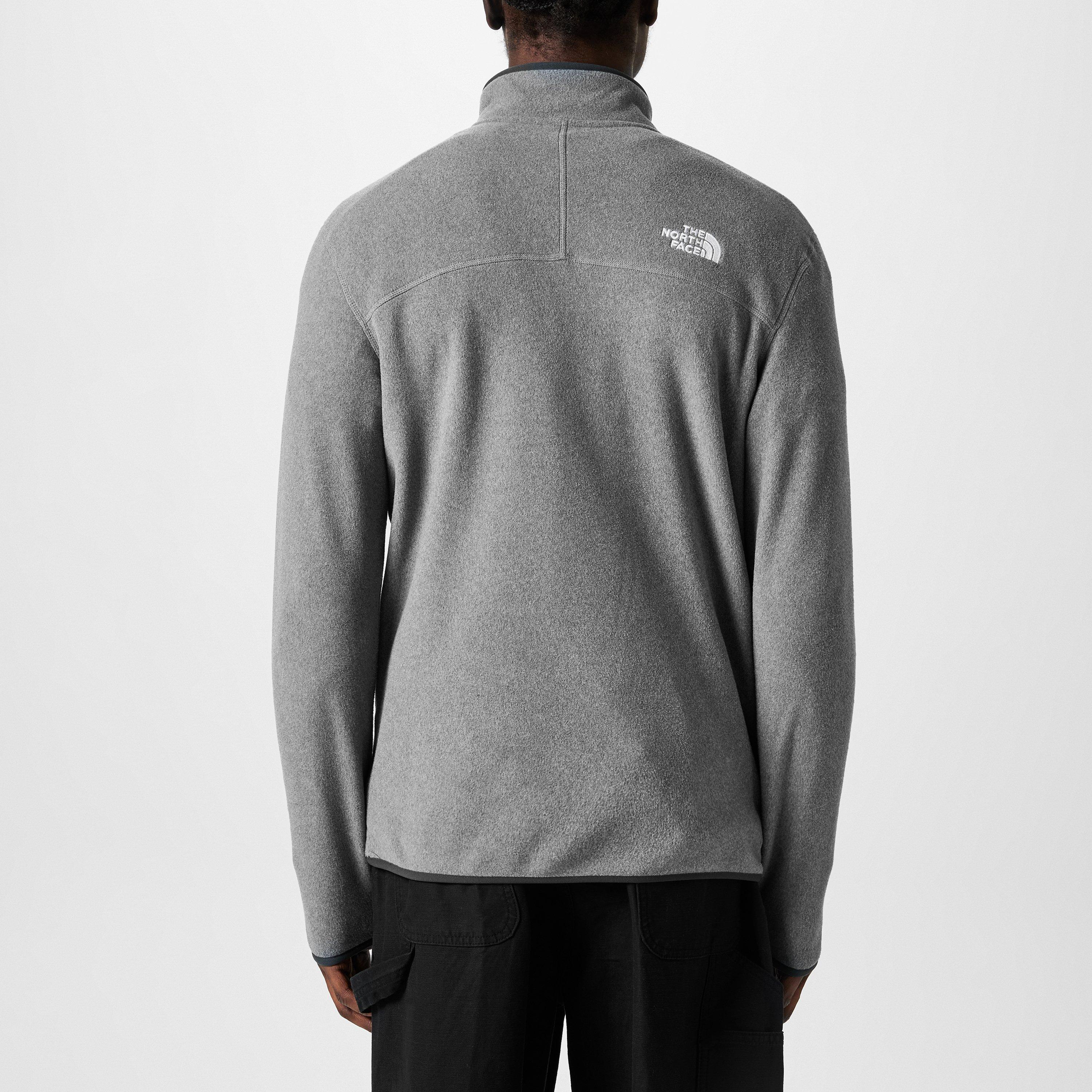 TNF Mid Grey - The North Face - 100 Glacier Quarter Zip Fleece Mens - 4