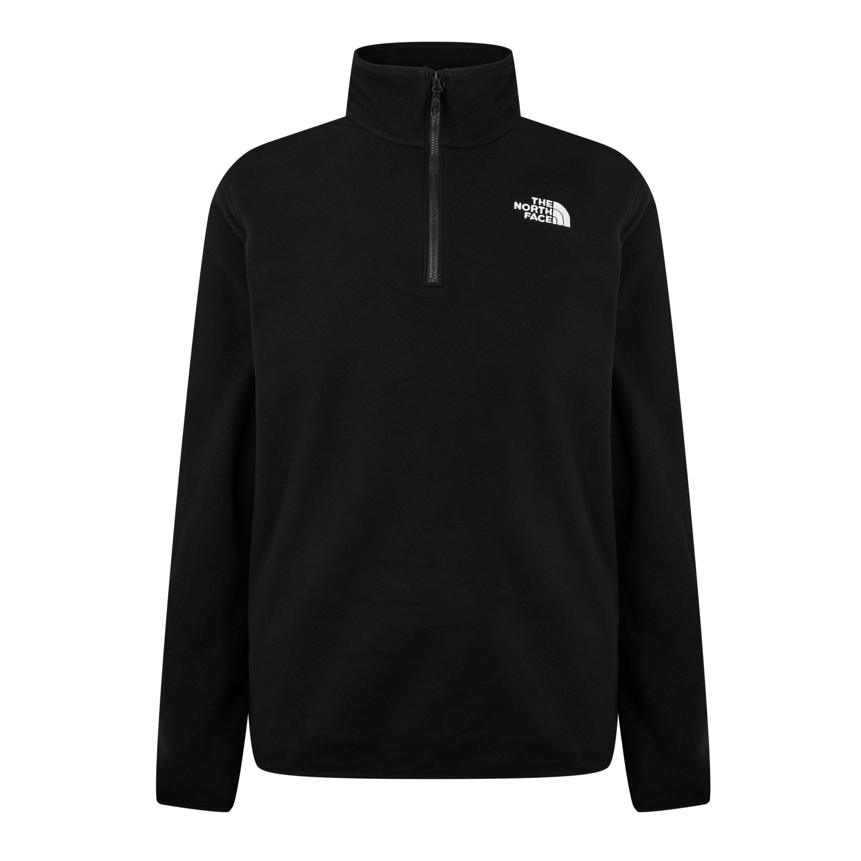 TNF Black - The North Face - 100 Glacier Quarter Zip Fleece Mens - 1