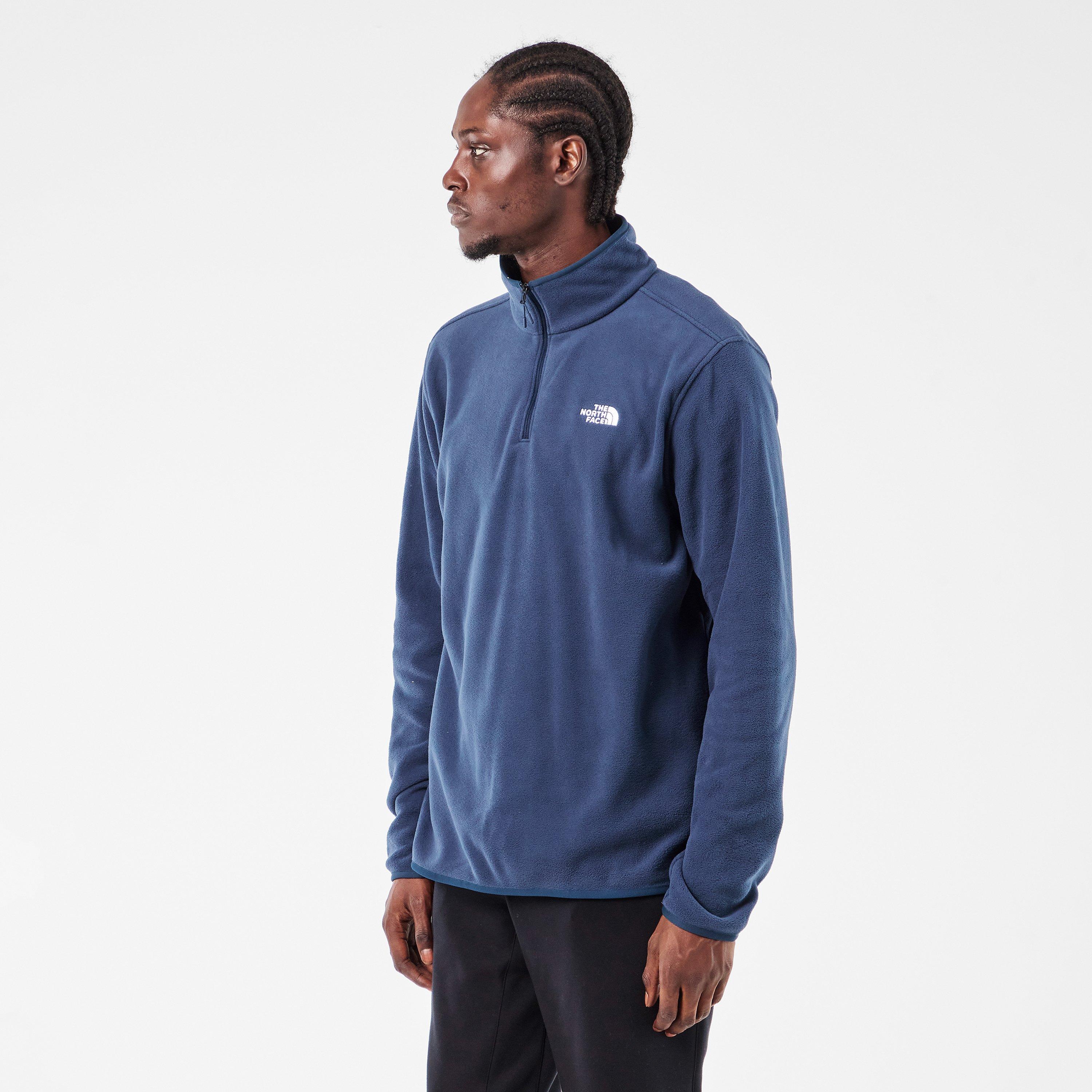 Summit Navy - The North Face - 100 Glacier Quarter Zip Fleece Mens - 3