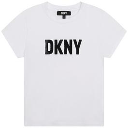 DKNY Patent Logo T Shirt Juniors