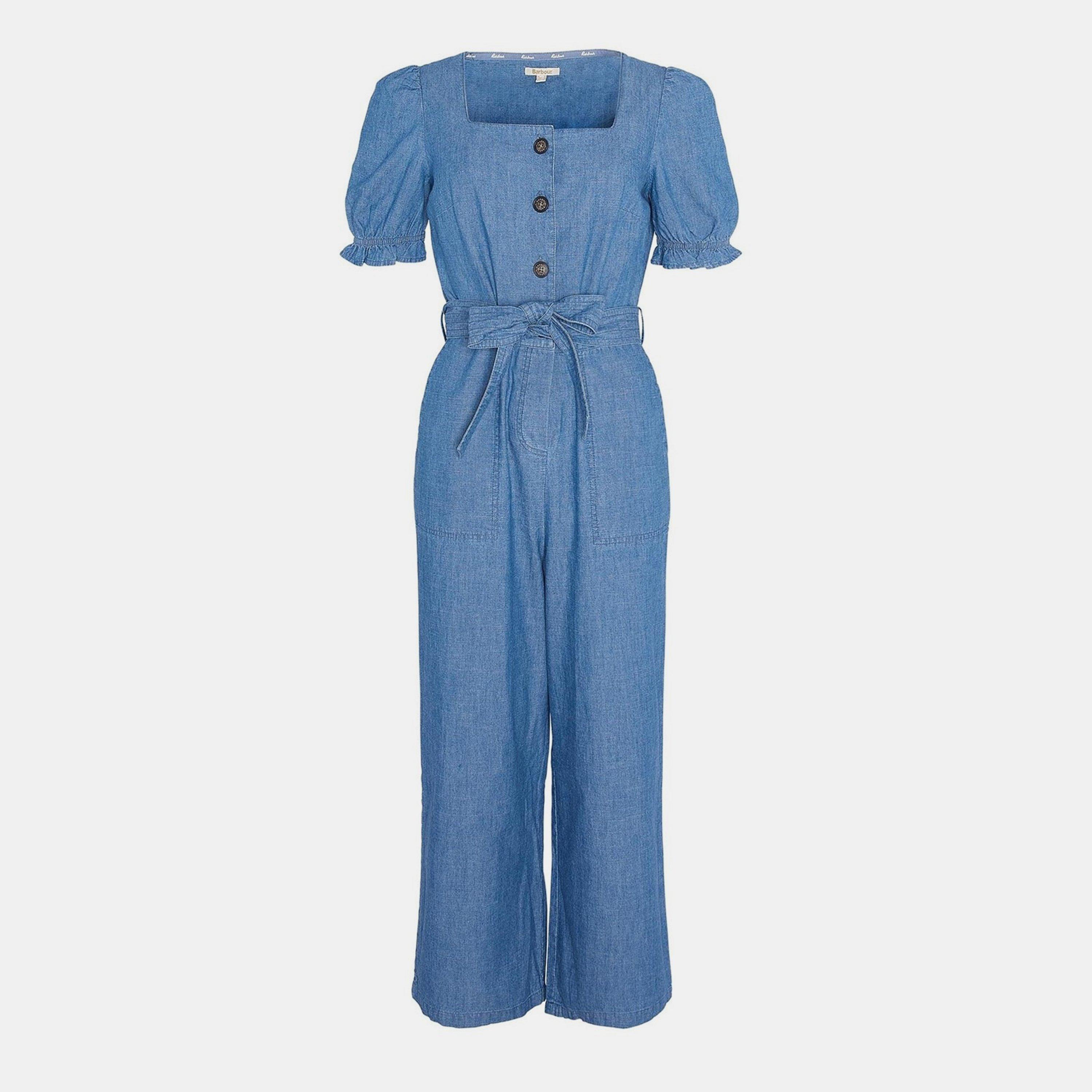 Barbour Berkley Denim Jumpsuit - Chambray - Size 8 (XS)