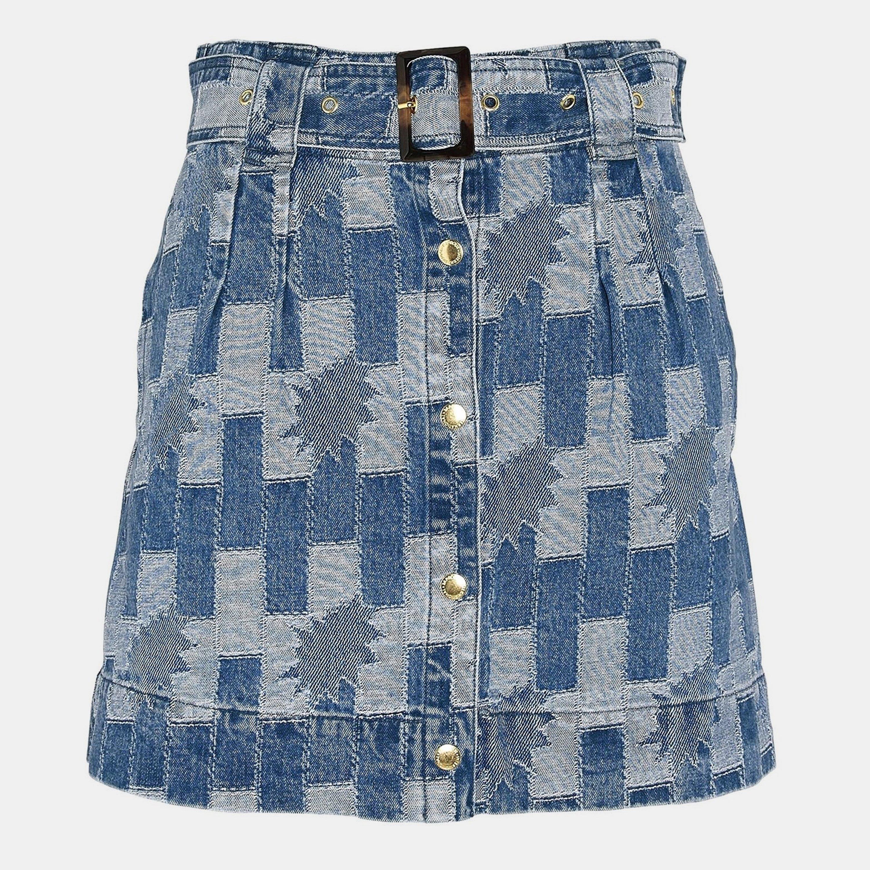 Barbour Edit Bowhill Patchwork Denim Mini Skirt