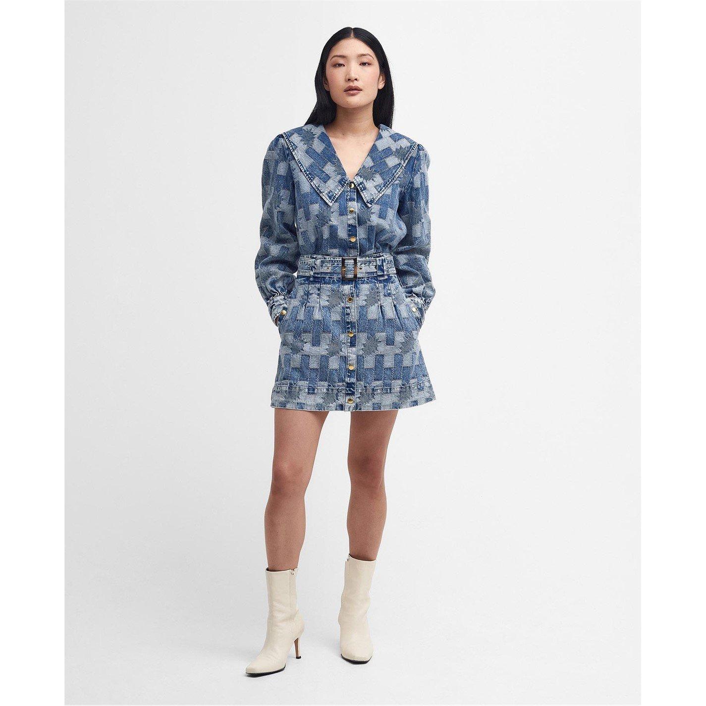 ワンピースその他 BARBOUR Edit Bowhill Patchwork Denim Mini Dress BARBOUR | Edit Bowhill Patchwork Denim Mini Dress