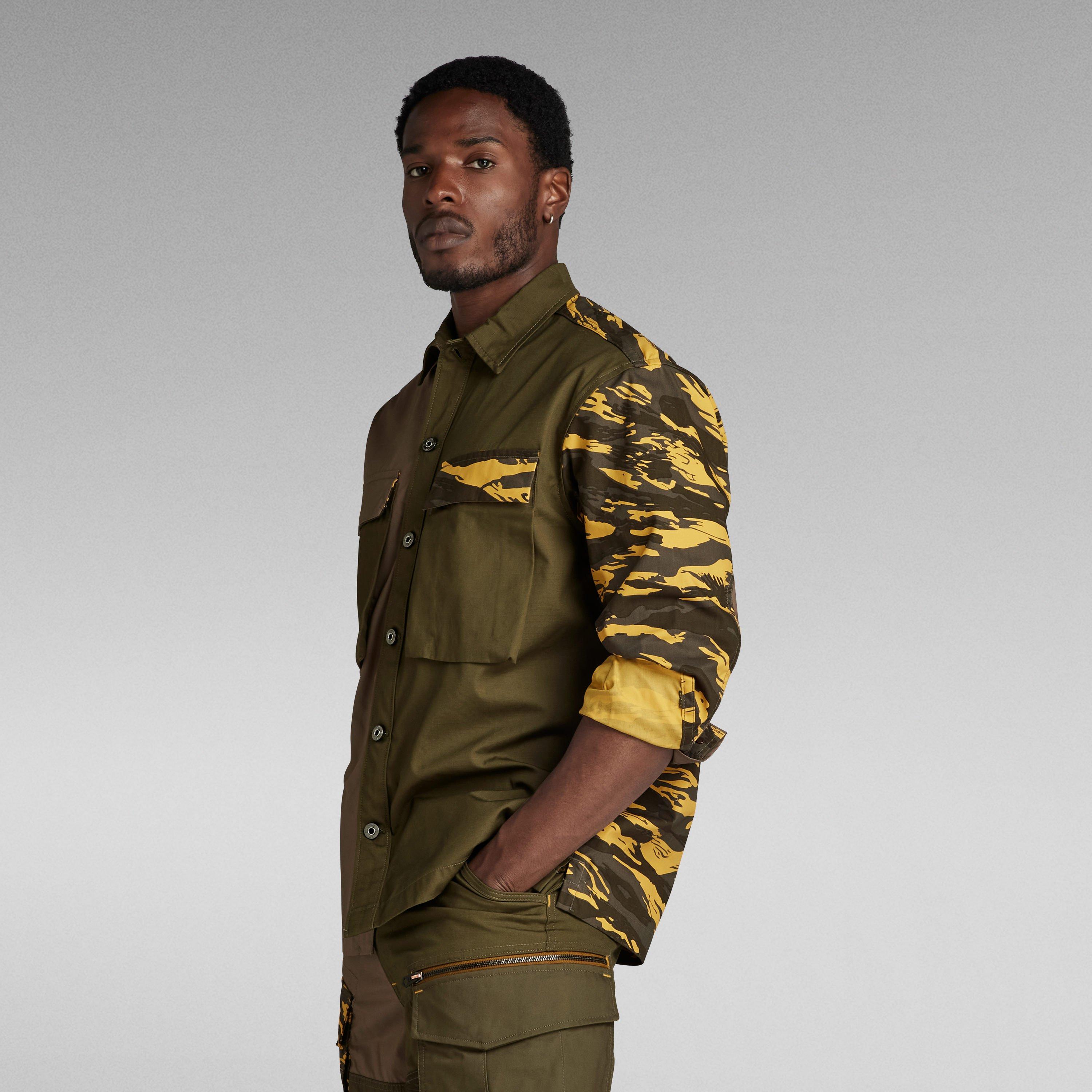 SHADOW OLIVE - G Star - Men's Boxy Long-Sleeve Oxford Shirt - 2