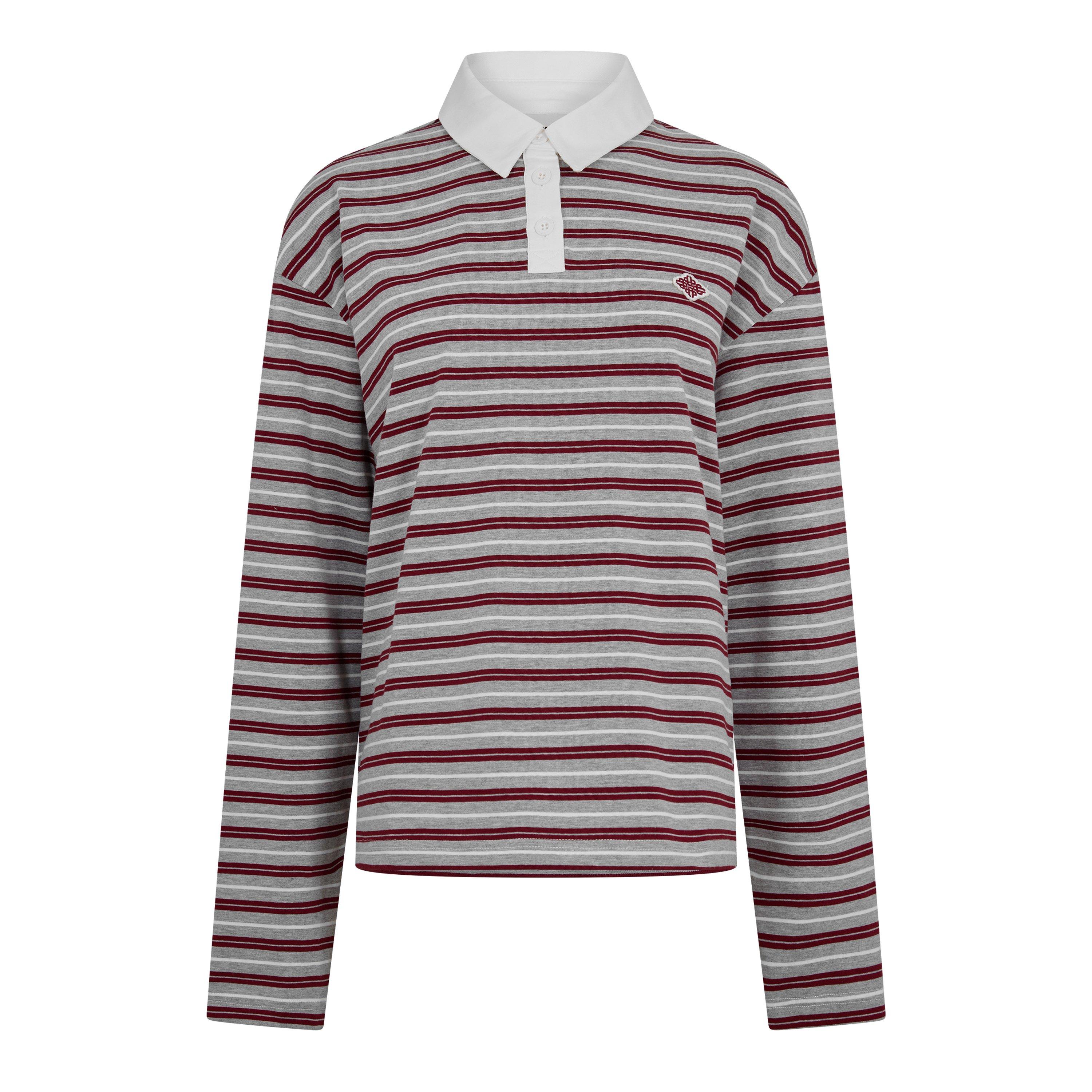 Women's Striped Rugby Polo Shirt