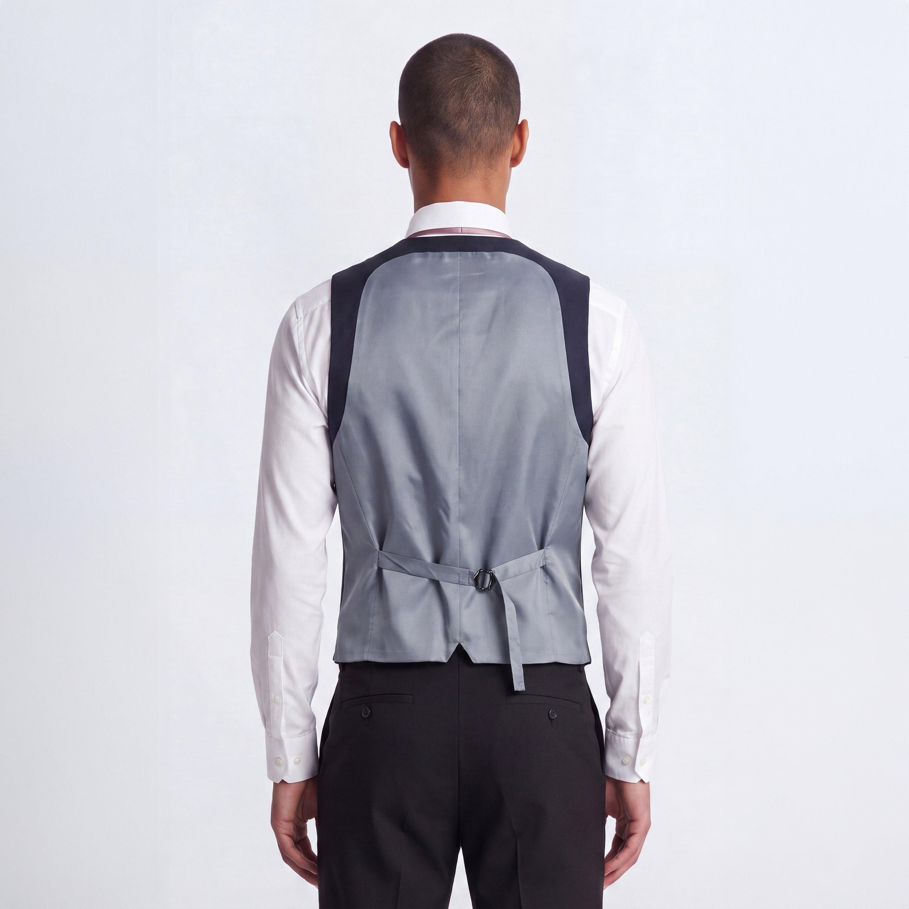 Navy - Twisted Tailor - Orwell Slim Fit Waistcoat - 4