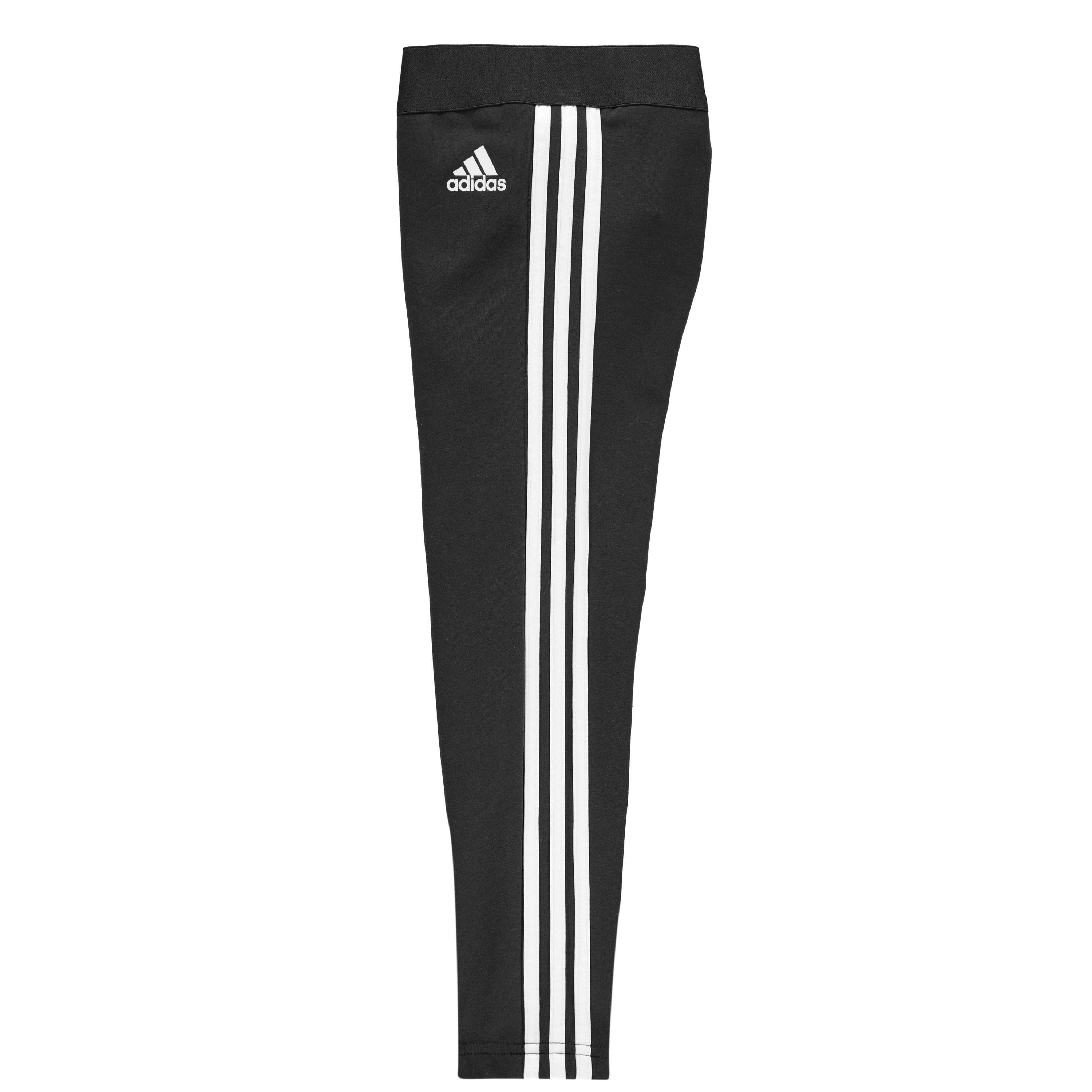 Zwart/Wit - adidas - Girls 3 Stripes Leggings - 7