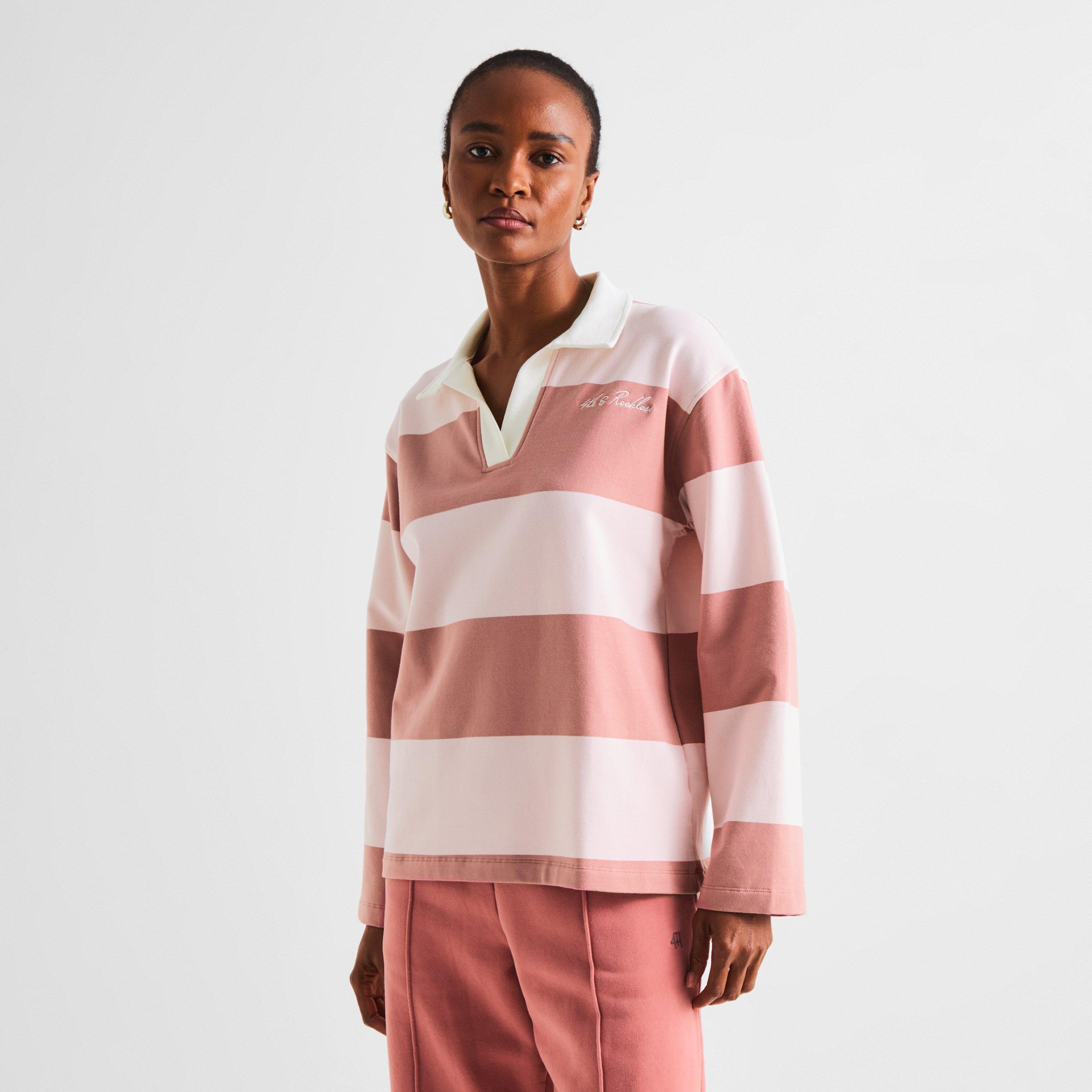 Pink - 4th and Reckless - Women's Hailey Rugby Polo - 3