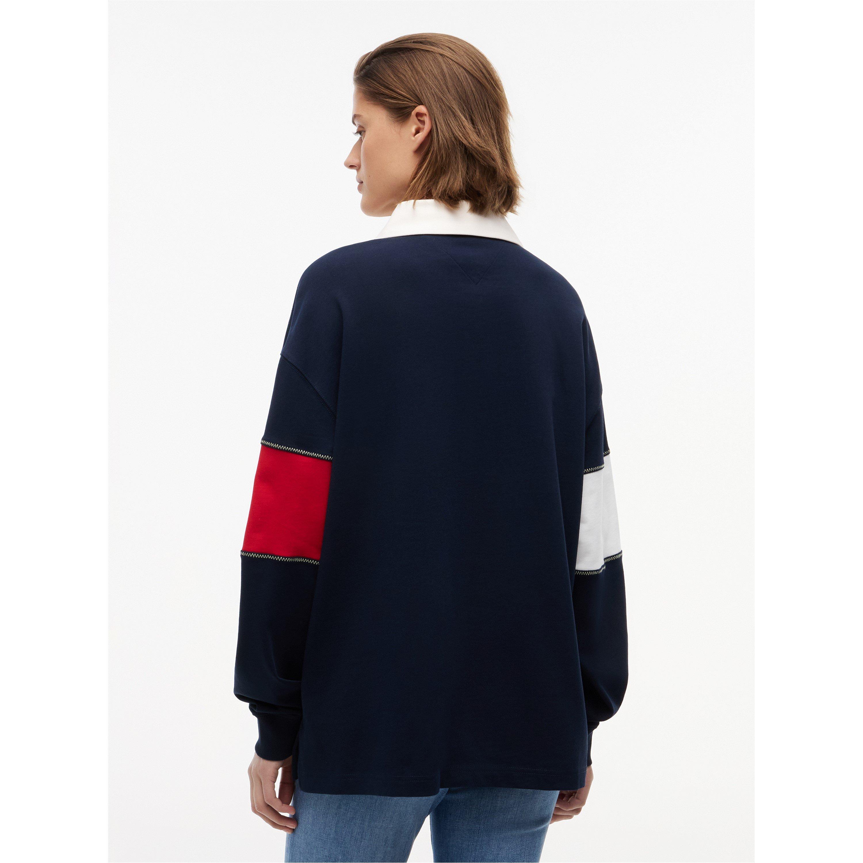 Dark Night Navy - Tommy Jeans - Women's Rugby Polo Shirt - 5