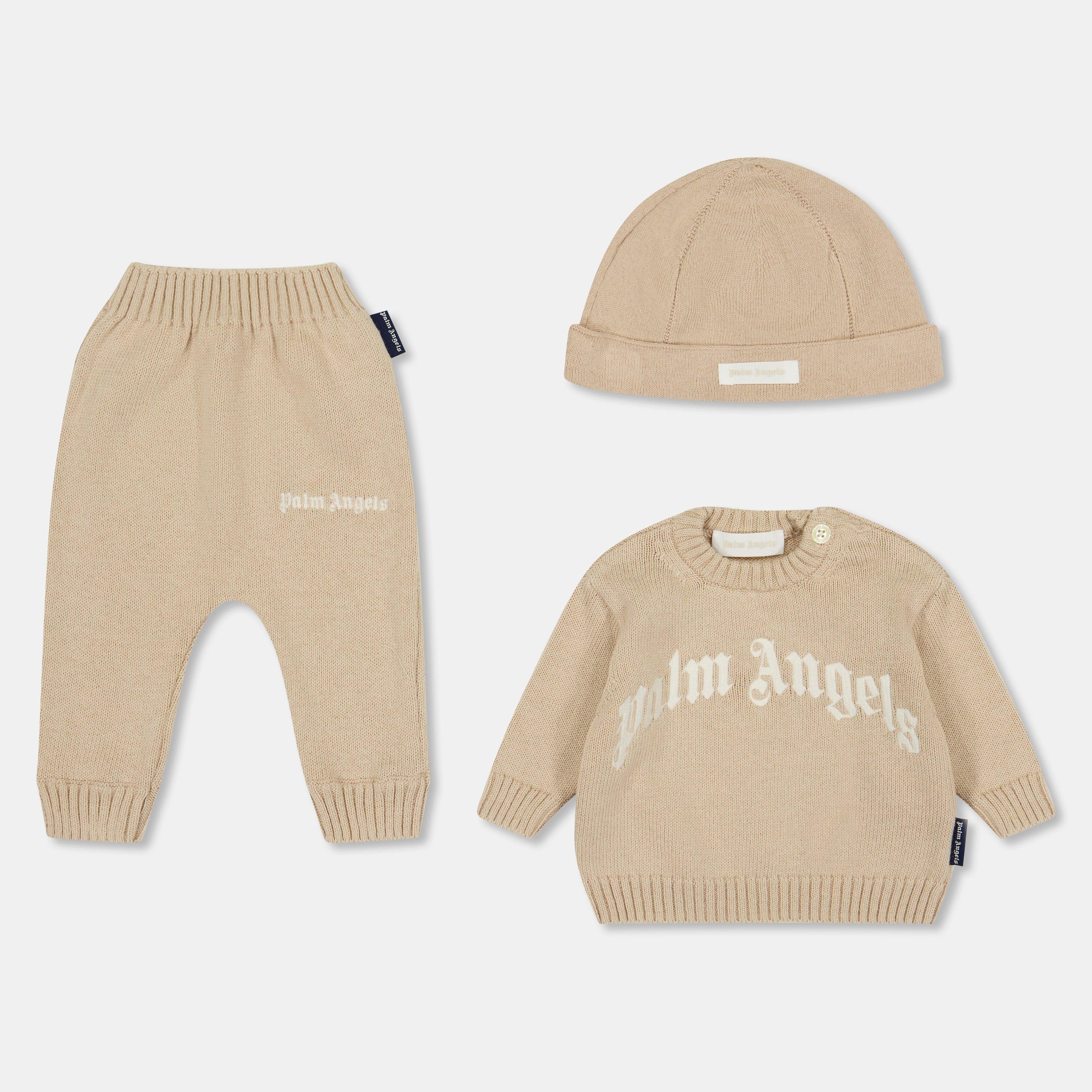 Beige 6103 - Palm Angels - Kids' Logo Clothing Set - 1