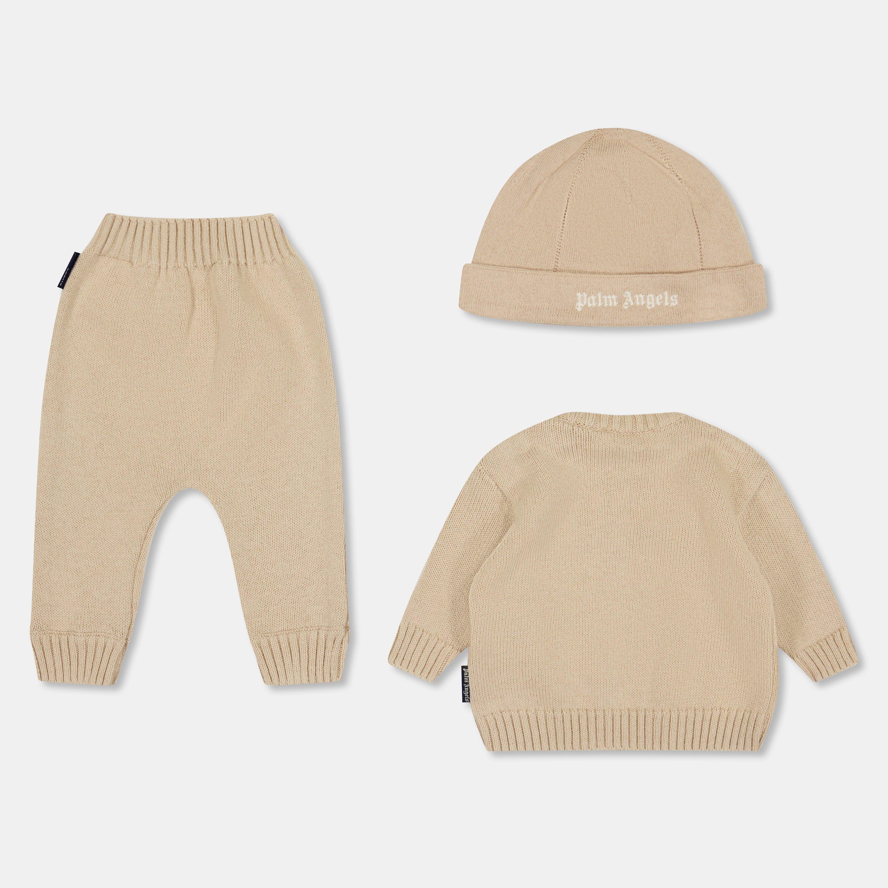 Beige 6103 - Palm Angels - Kids' Logo Clothing Set - 2