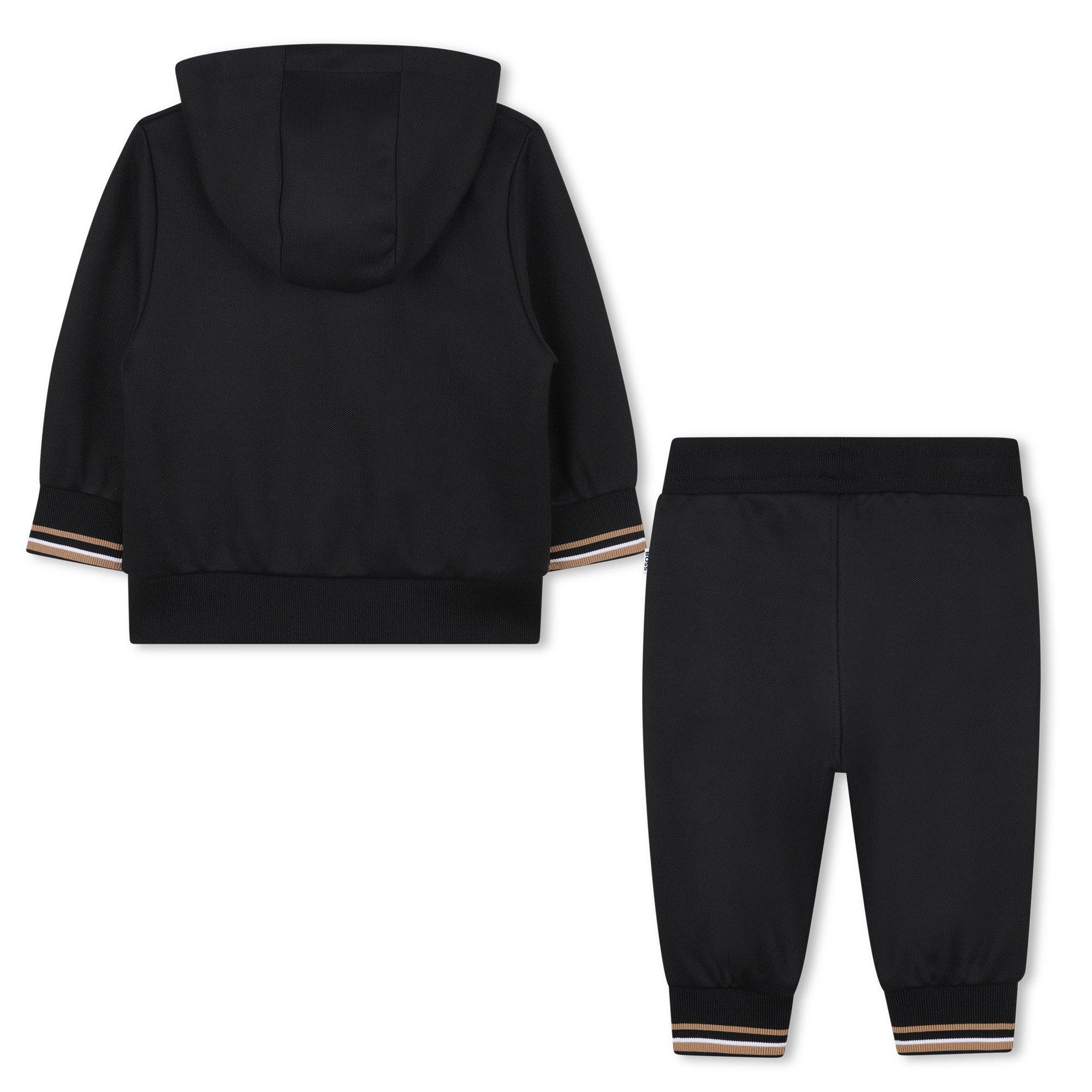 Black - Boss - Kids Full Zipped Tracksuit, Full Zipped Design - 2