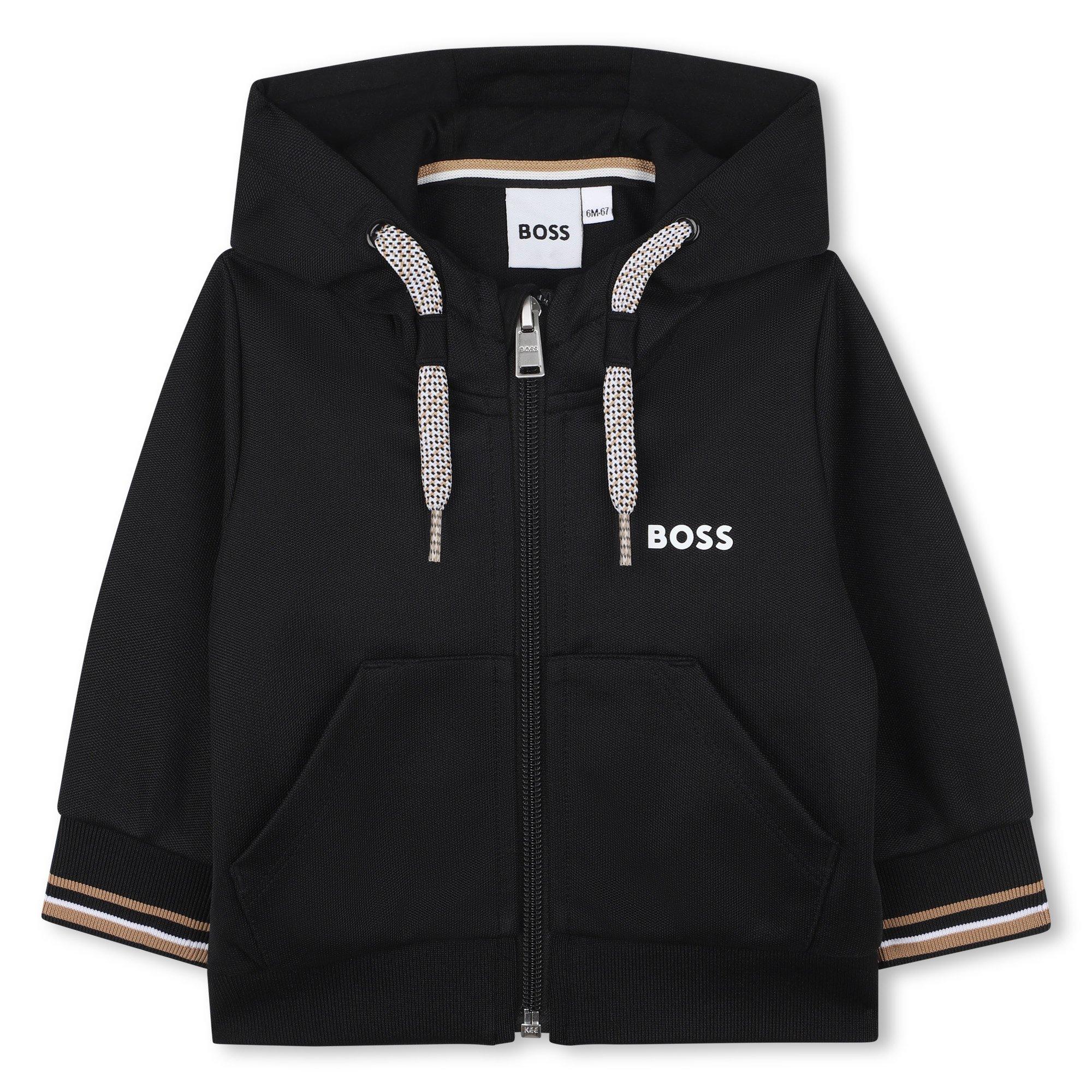 Black - Boss - Kids Full Zipped Tracksuit, Full Zipped Design - 3