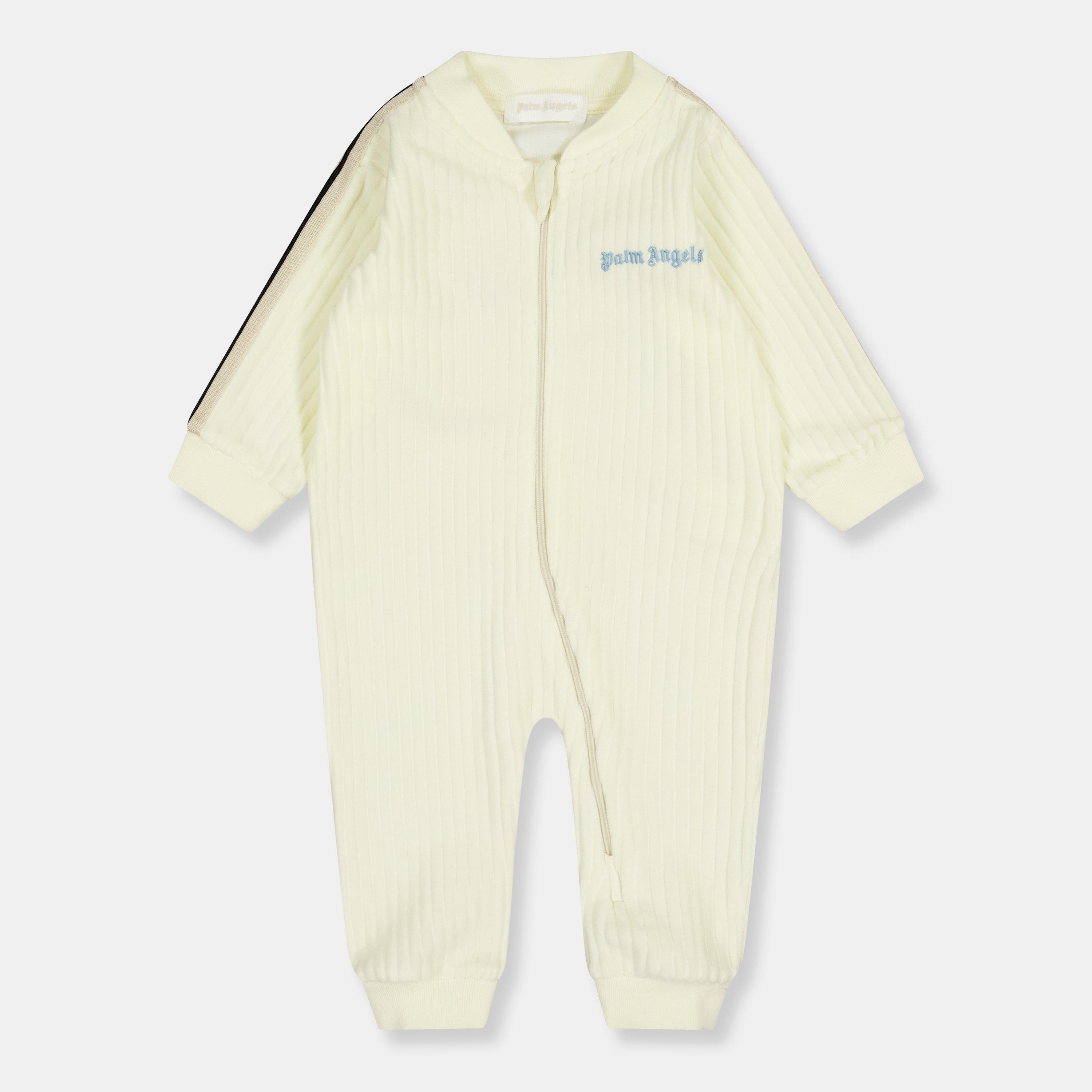 Palm Angels  Kids' Cord Logo Onesies - Cream 0340 - Size 3-6 Mnth