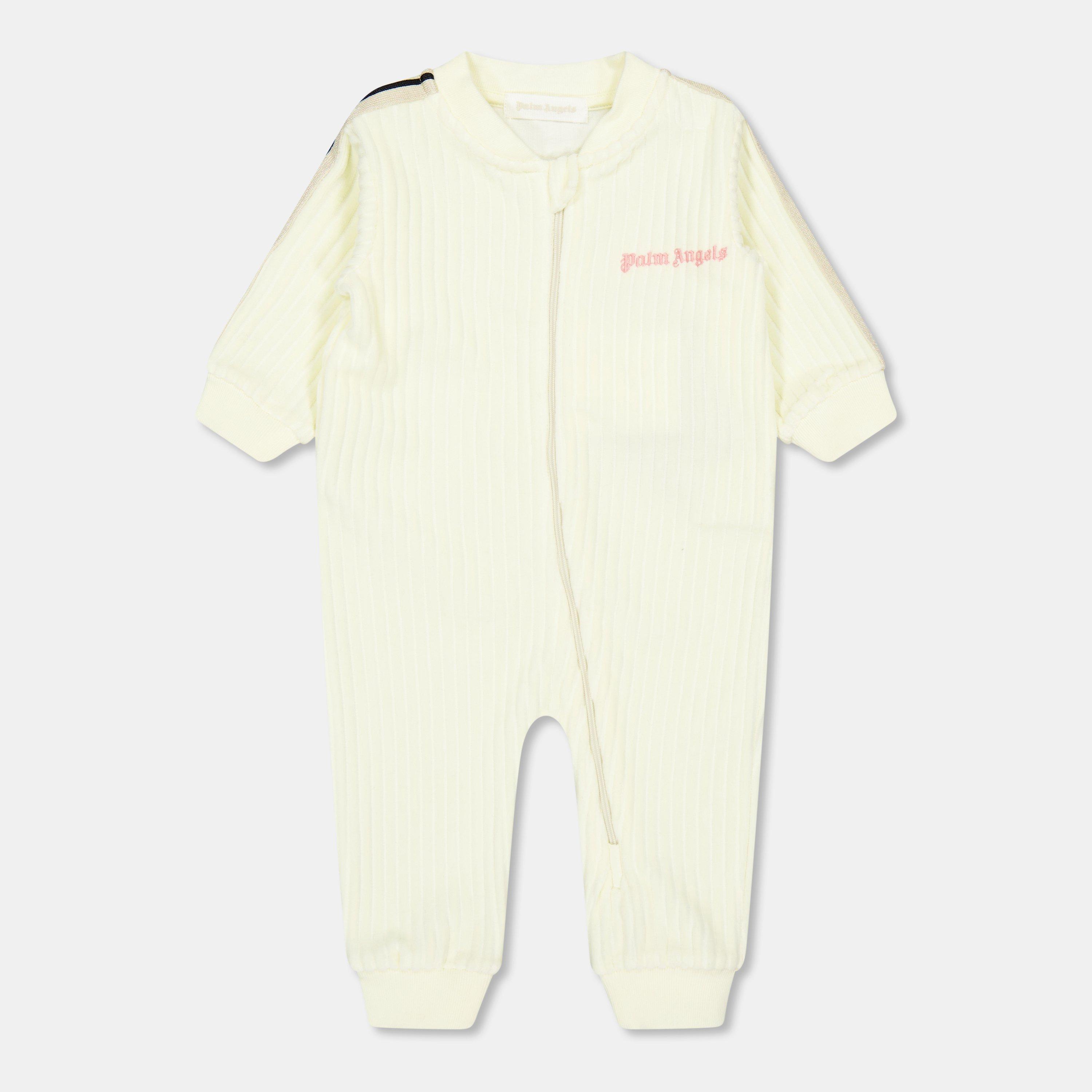 Palm Angels  Kids' Cord Logo Onesies - Cream 033C - Size 6-9 Mnth