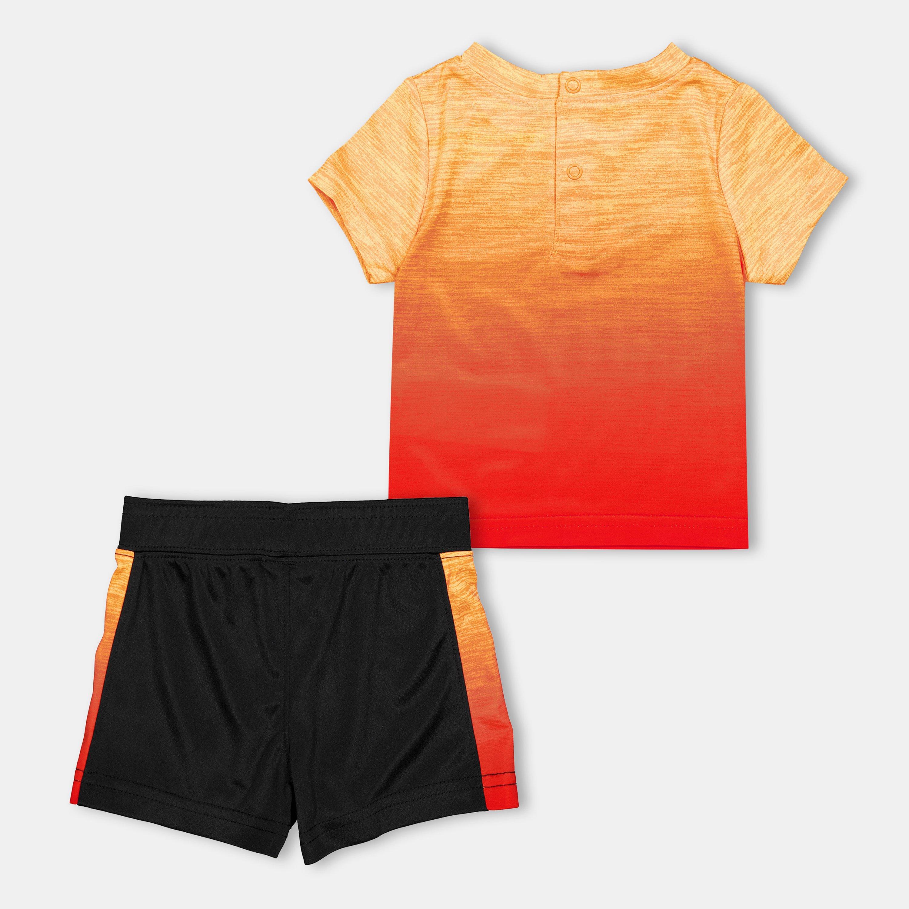 Orange Shock - Under Armour - Fade Tech T-Shirt and Shorts Set - 2